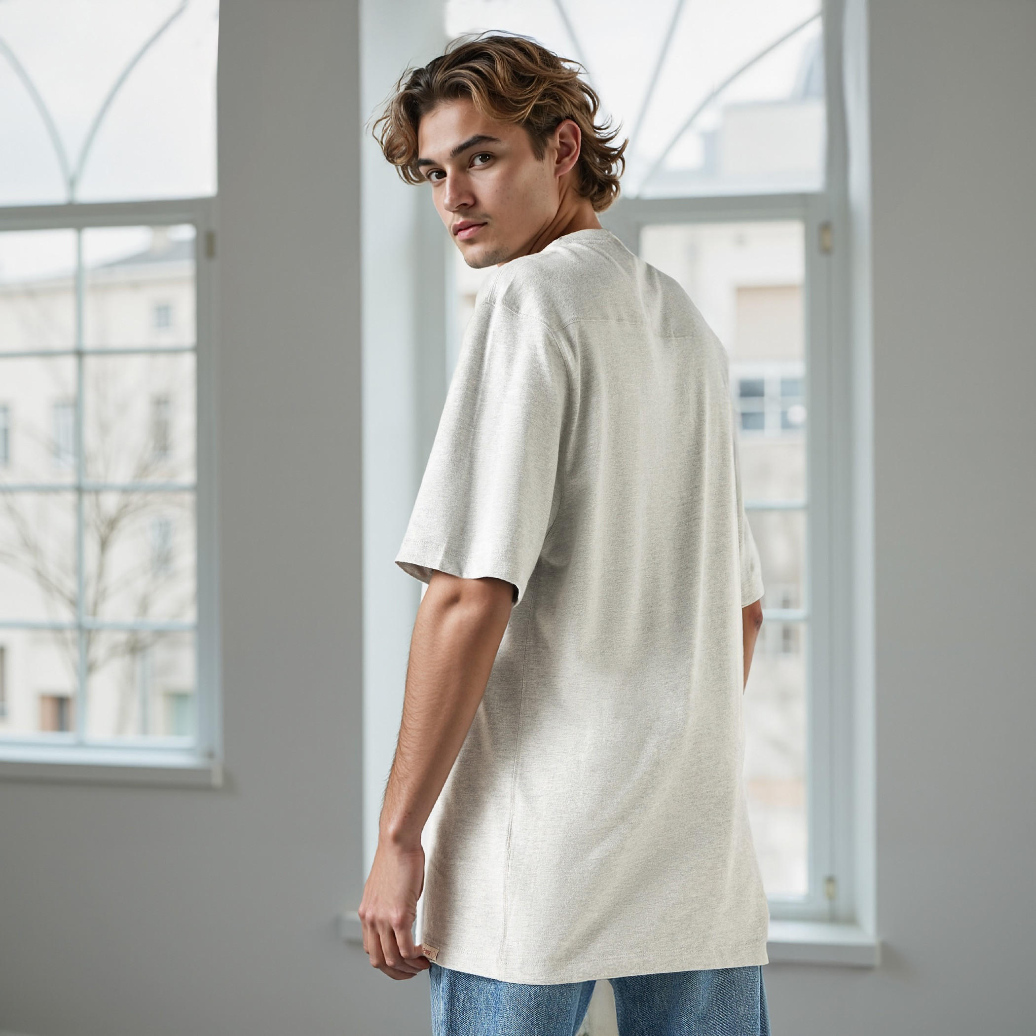 تيشيرت بقصّة عادية وياقة ضيّقة وأكمام قصيرة وجيب من لي كوبر-men-clothing-tshirtsandpolos-tshirts-image-3