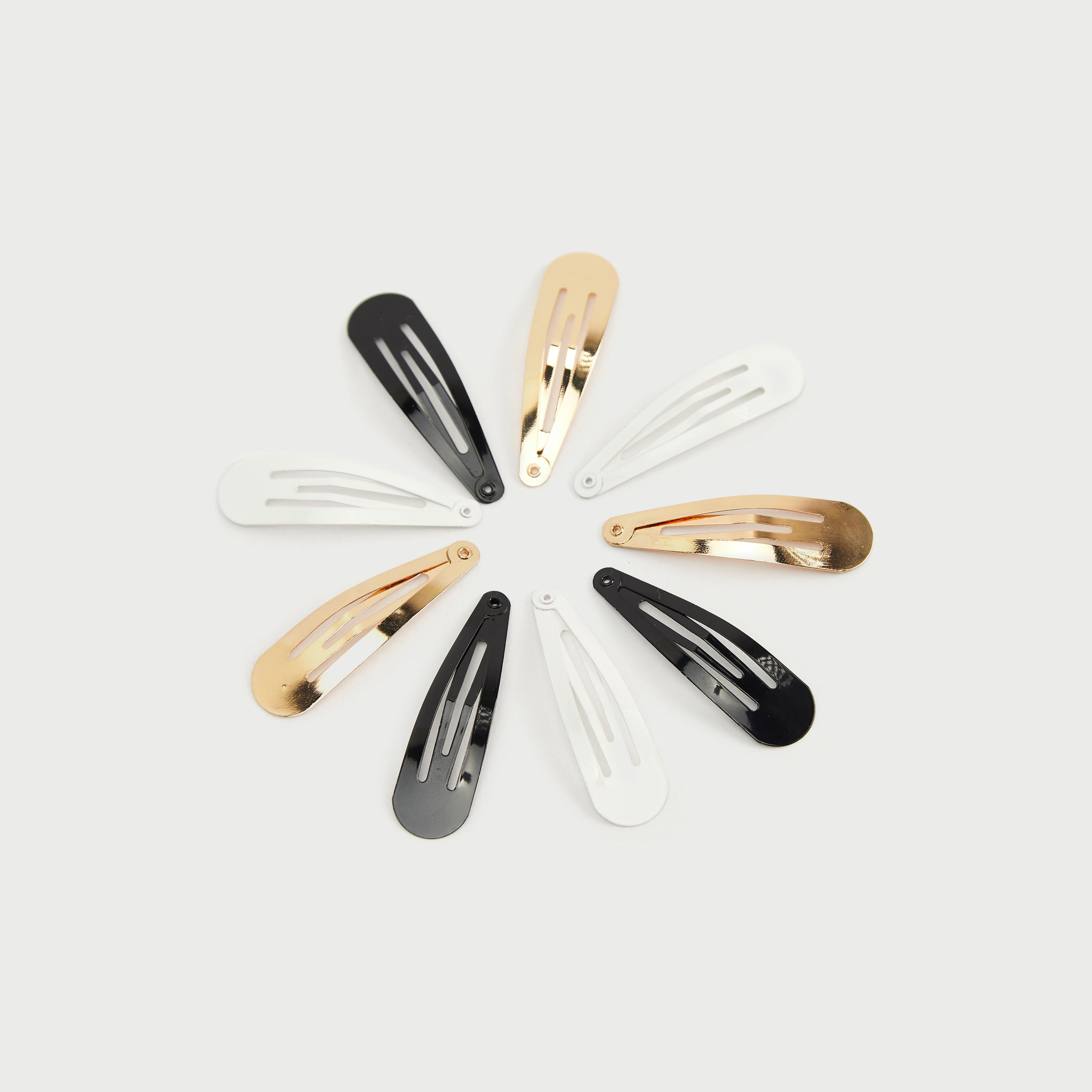 مشبك شعر ميتاليك  - طقم 9 قطع-women-hairaccessories-clips-image-2