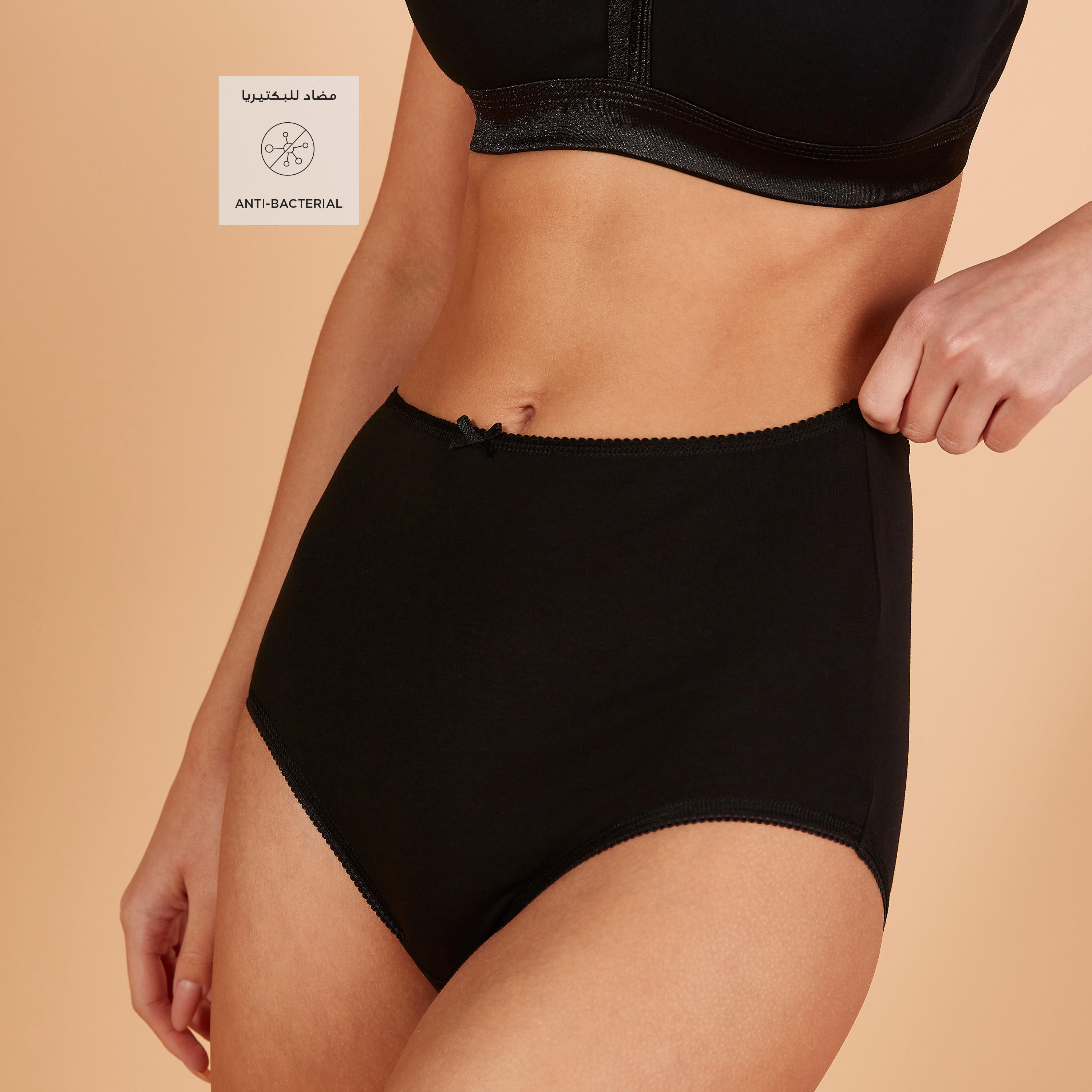 Set of 5 - Splash Intimates Bow Trim Briefs with Elasticised Waistband and Antibacterial Protection-CP_BESTPRICE_EXCLUSION-image-2