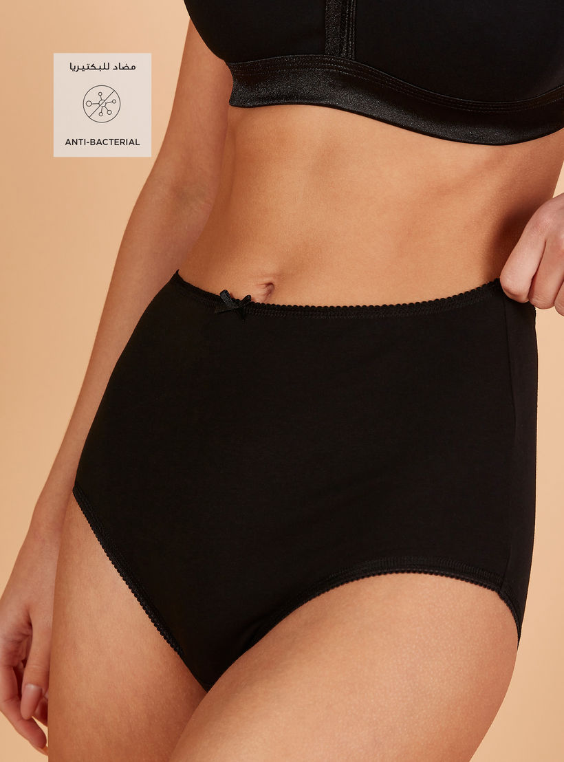 Set of 5 - Splash Intimates Bow Trim Briefs with Elasticised Waistband and Antibacterial Protection-CP_BESTPRICE_EXCLUSION-image-2