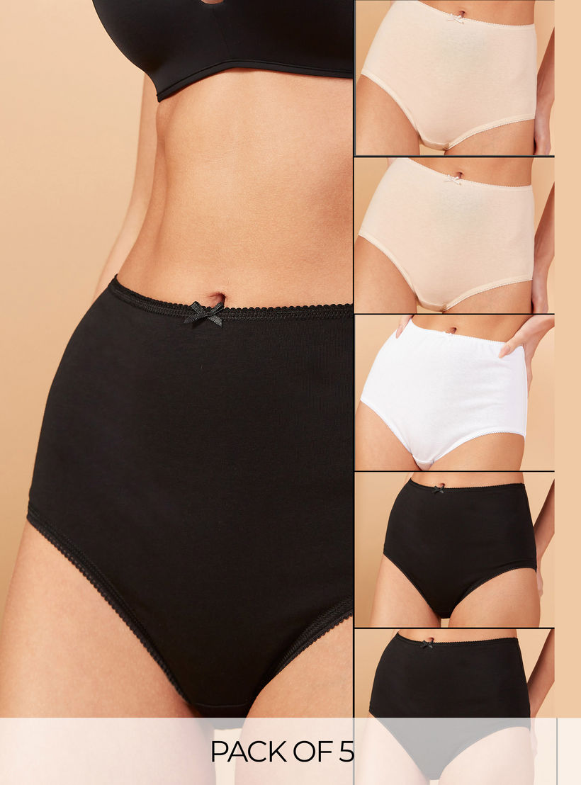 Set of 5 - Splash Intimates Boyshorts with Elasticated Waistband and Antibacterial Protection-CP_BESTPRICE_EXCLUSION-image-1