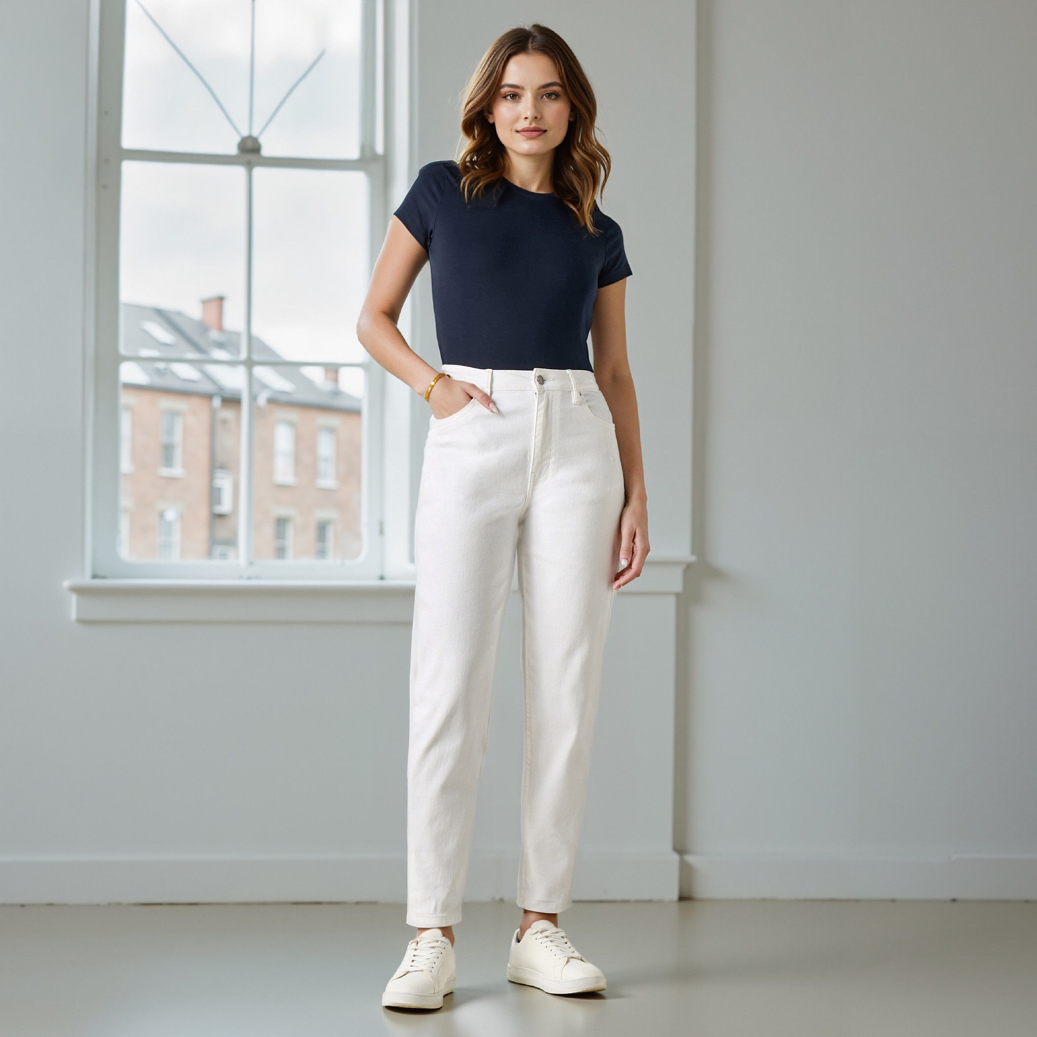 Mid-Rise Jeans with Button Closure and Pockets-women-clothing-bottoms-jeans-image-2