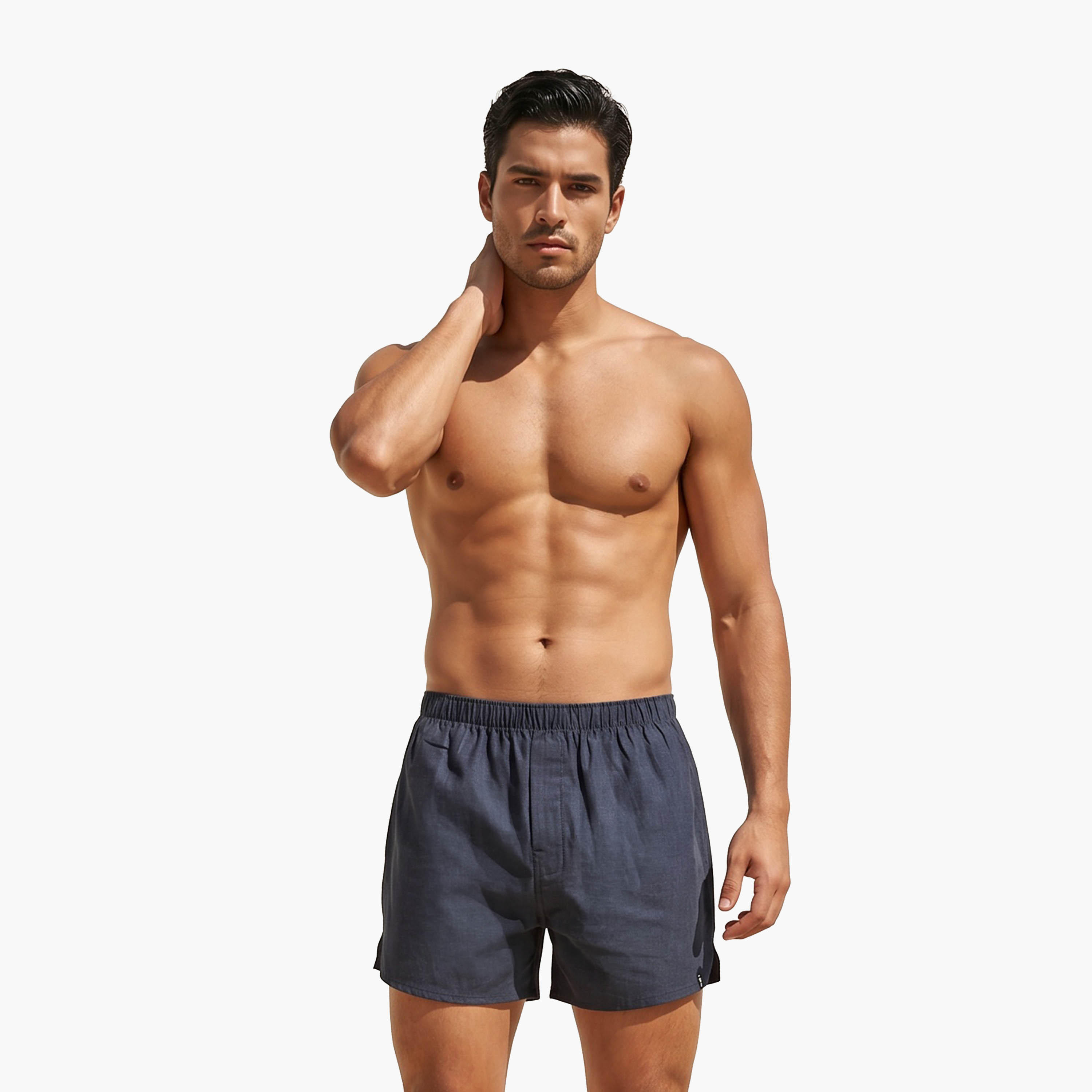 طقم بوكسر 3 قطع بخصر مطّاطي وحماية من البكتيريا-men-clothing-innerwear-underwear-image-2