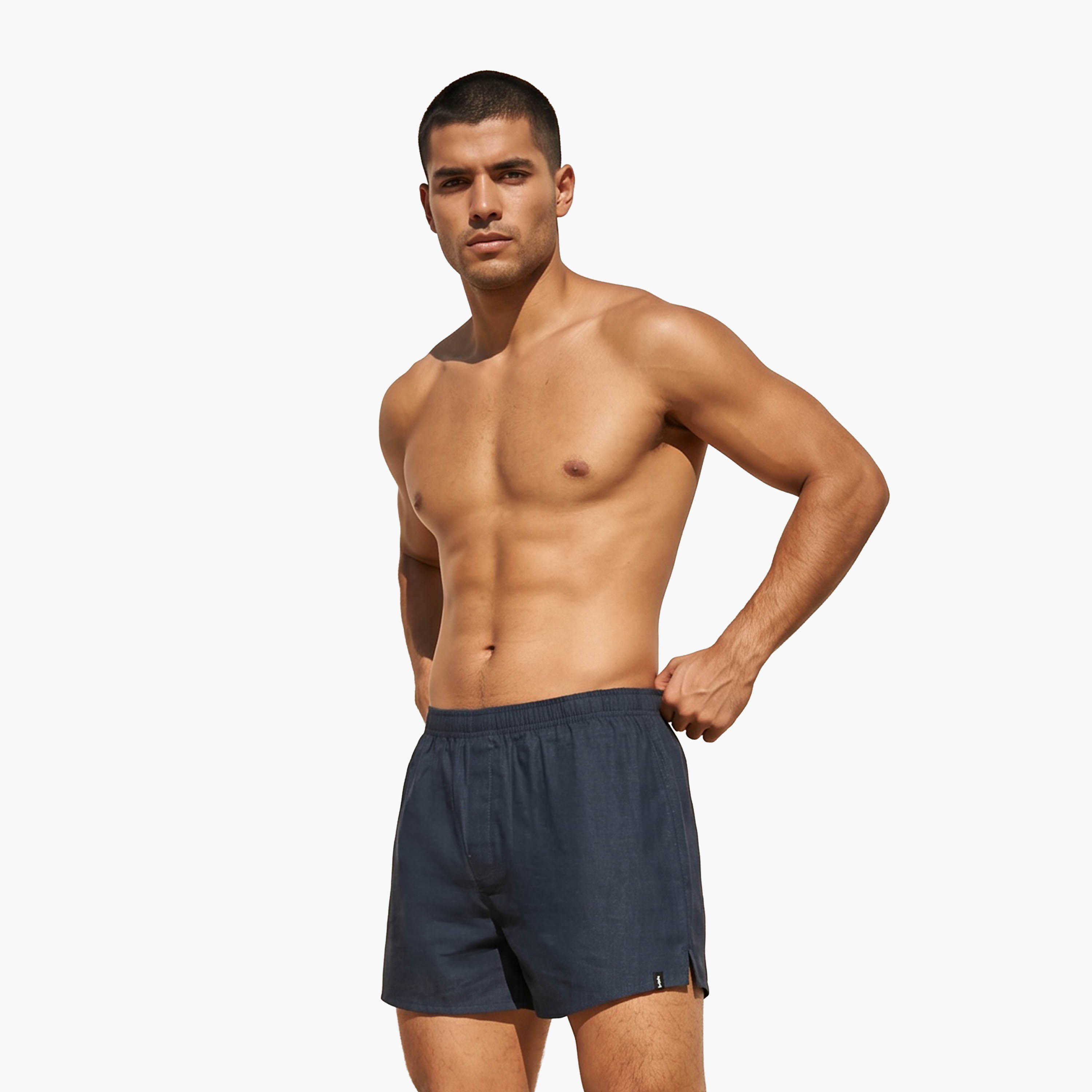 طقم بوكسر 3 قطع بخصر مطّاطي وحماية من البكتيريا-men-clothing-innerwear-underwear-image-4