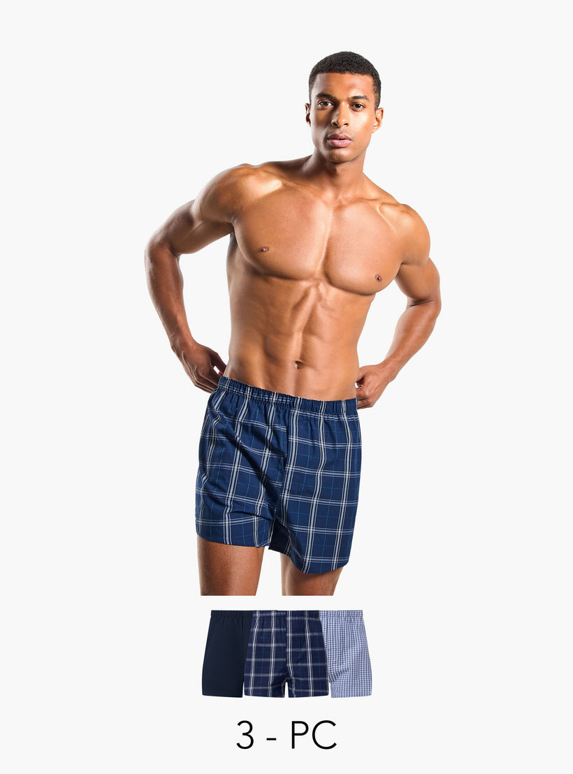 طقم بوكسر 3 قطع بخصر مطّاطي وحماية من البكتيريا-men-clothing-innerwear-underwear-image-1