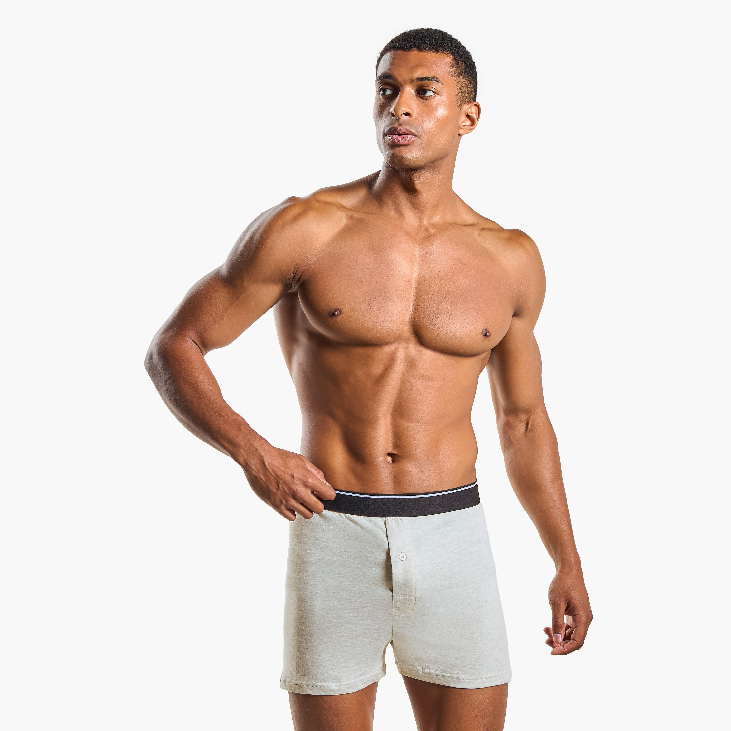Set of 3 - Boxers with Elasticated Waistband and Antibacterial Protection-men-clothing-innerwear-underwear-image-3