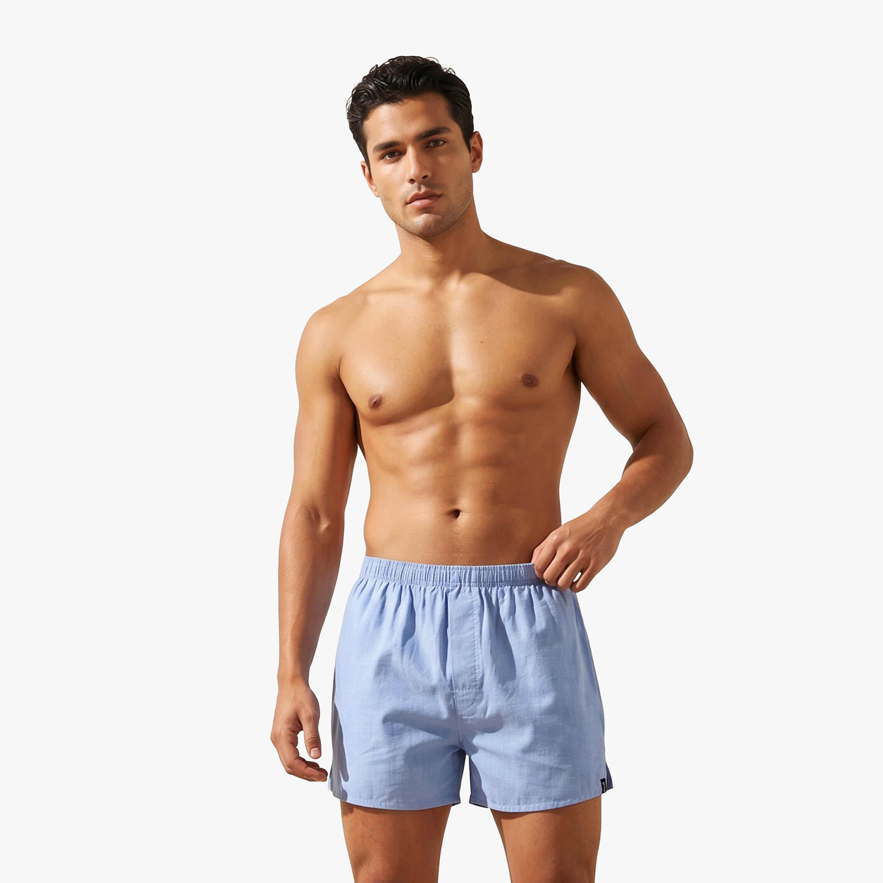 سراويل بوكسر بخصر مطاطي وحماية من البكتيريا - طقم من 3 قطع-men-clothing-innerwear-underwear-image-5