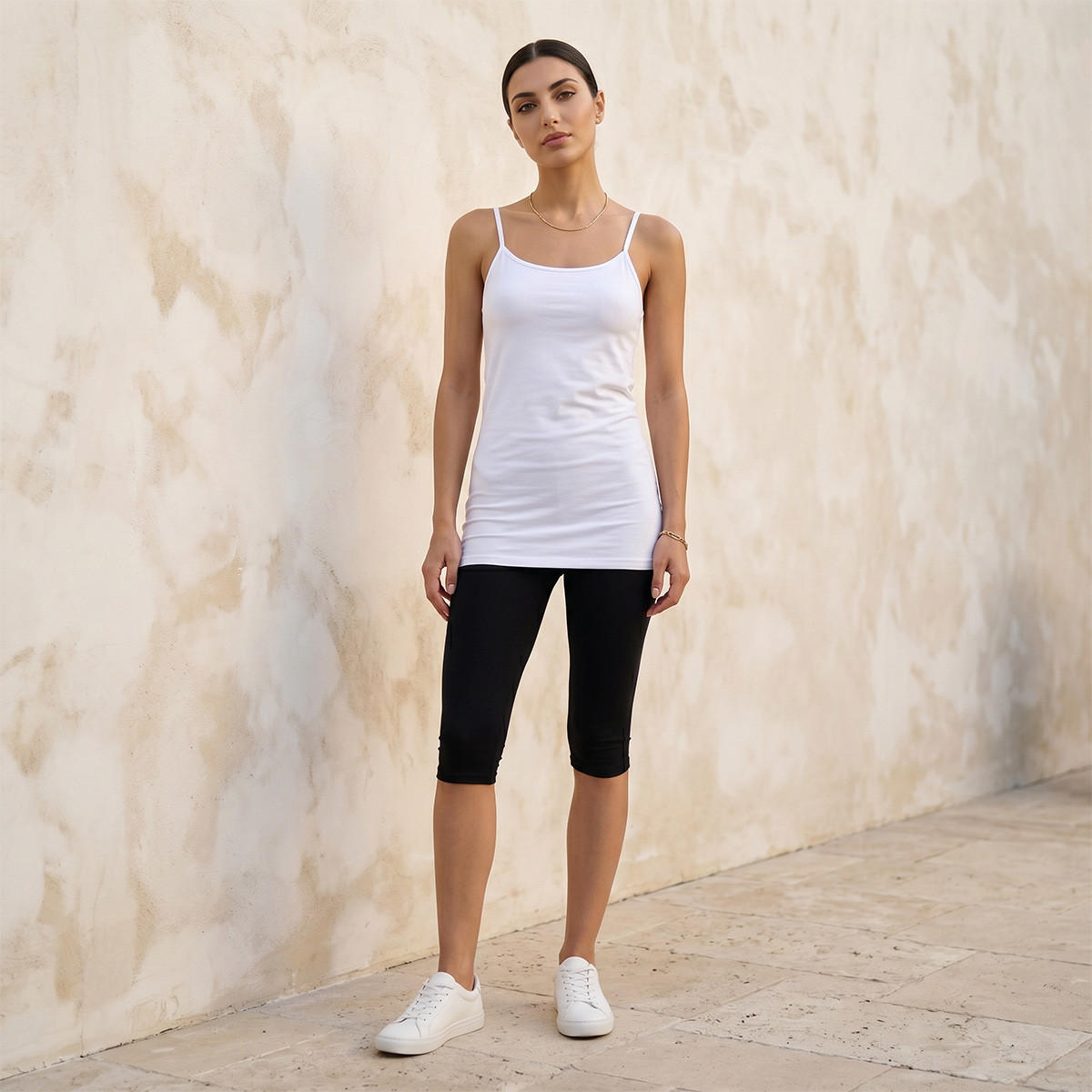تيشيرت بياقة ضيّقة وأكمام طويلة من سبلاش بيزيكس-women-clothing-tshirts-image-2