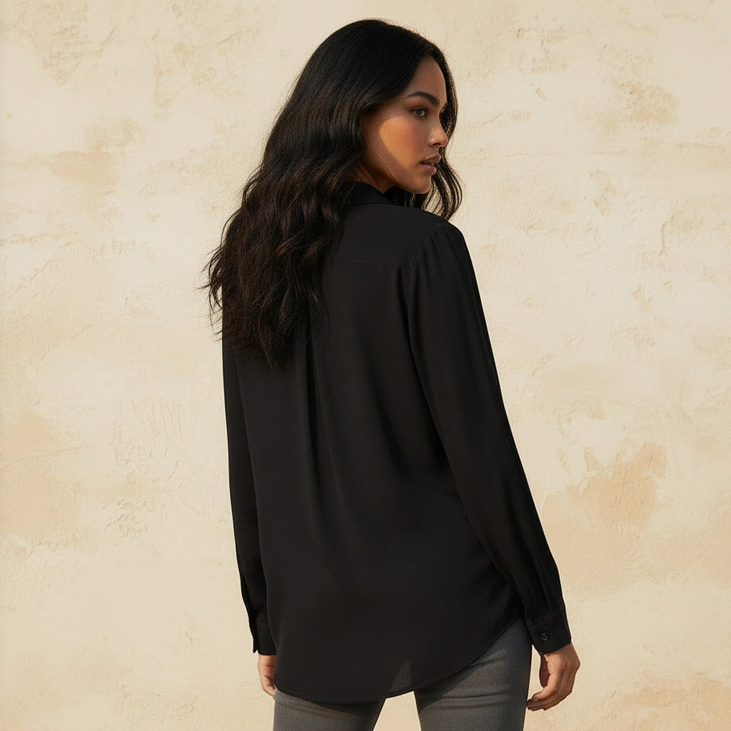 Slim Fit Collared Shirt with Long Sleeves-women-clothing-shirtsandblouses-shirts-image-4