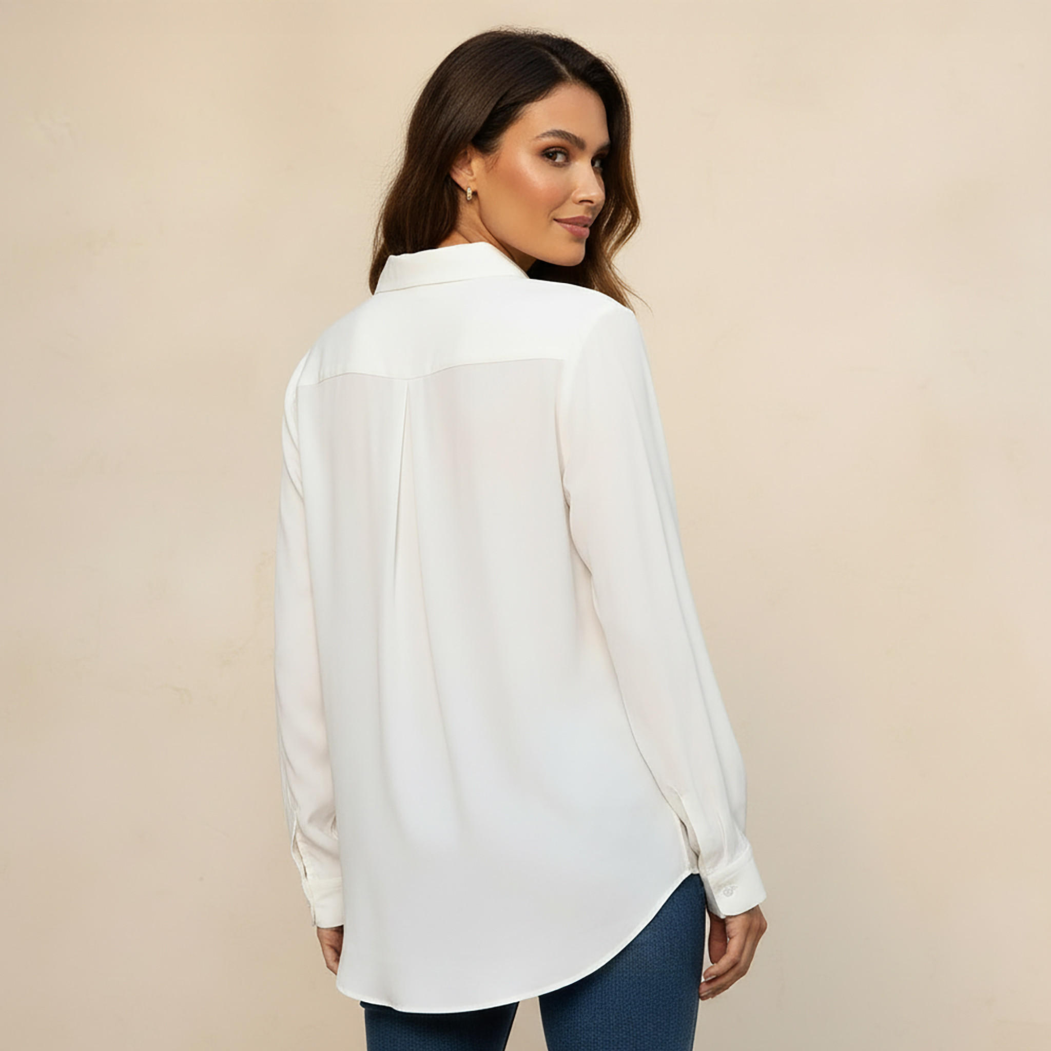 Slim Fit Collared Shirt with Long Sleeves-women-clothing-shirtsandblouses-shirts-image-4