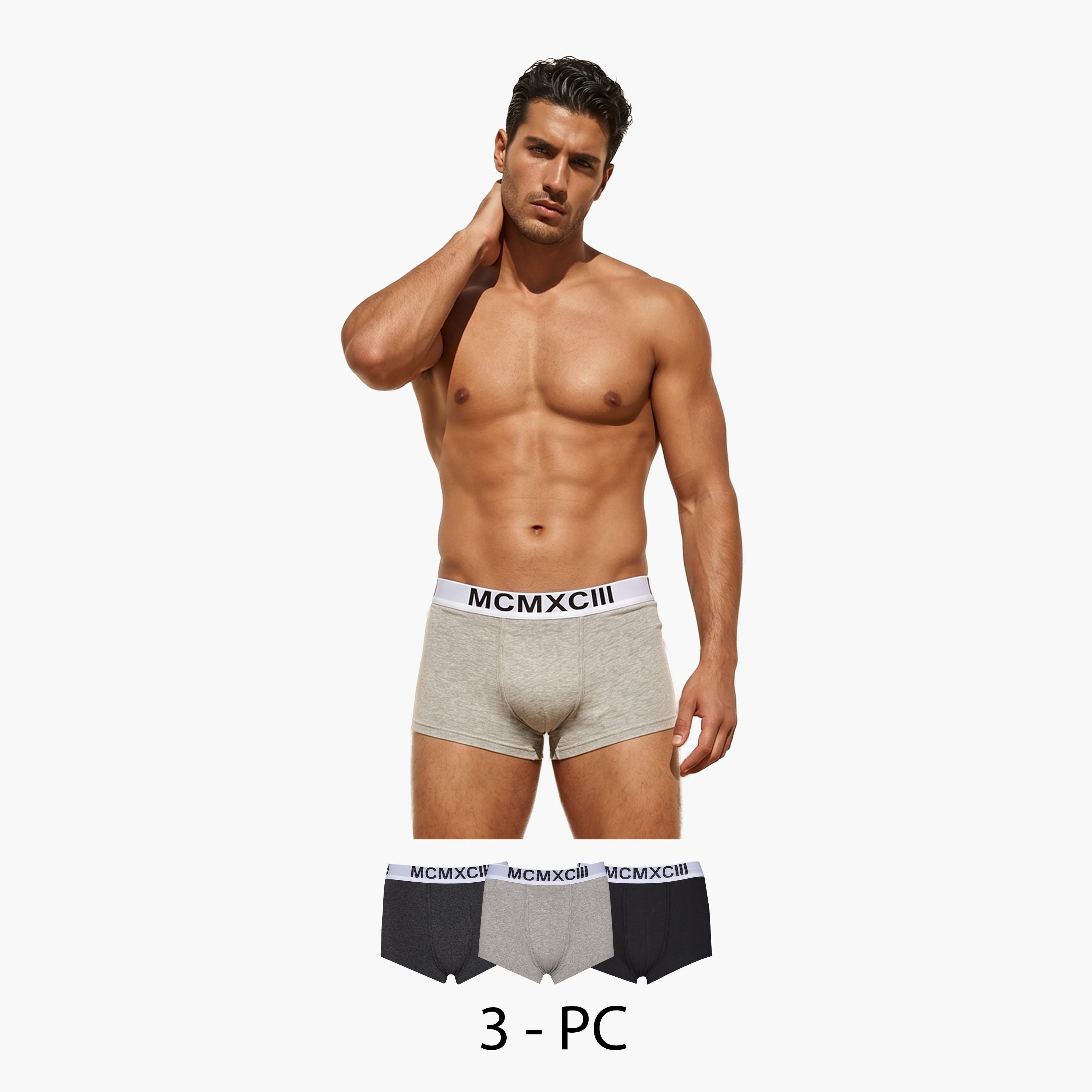 طقم سراويل ترانك 3 قطع بخصر مطّاطي وحماية من البكتيريا-men-clothing-innerwear-underwear-image-1