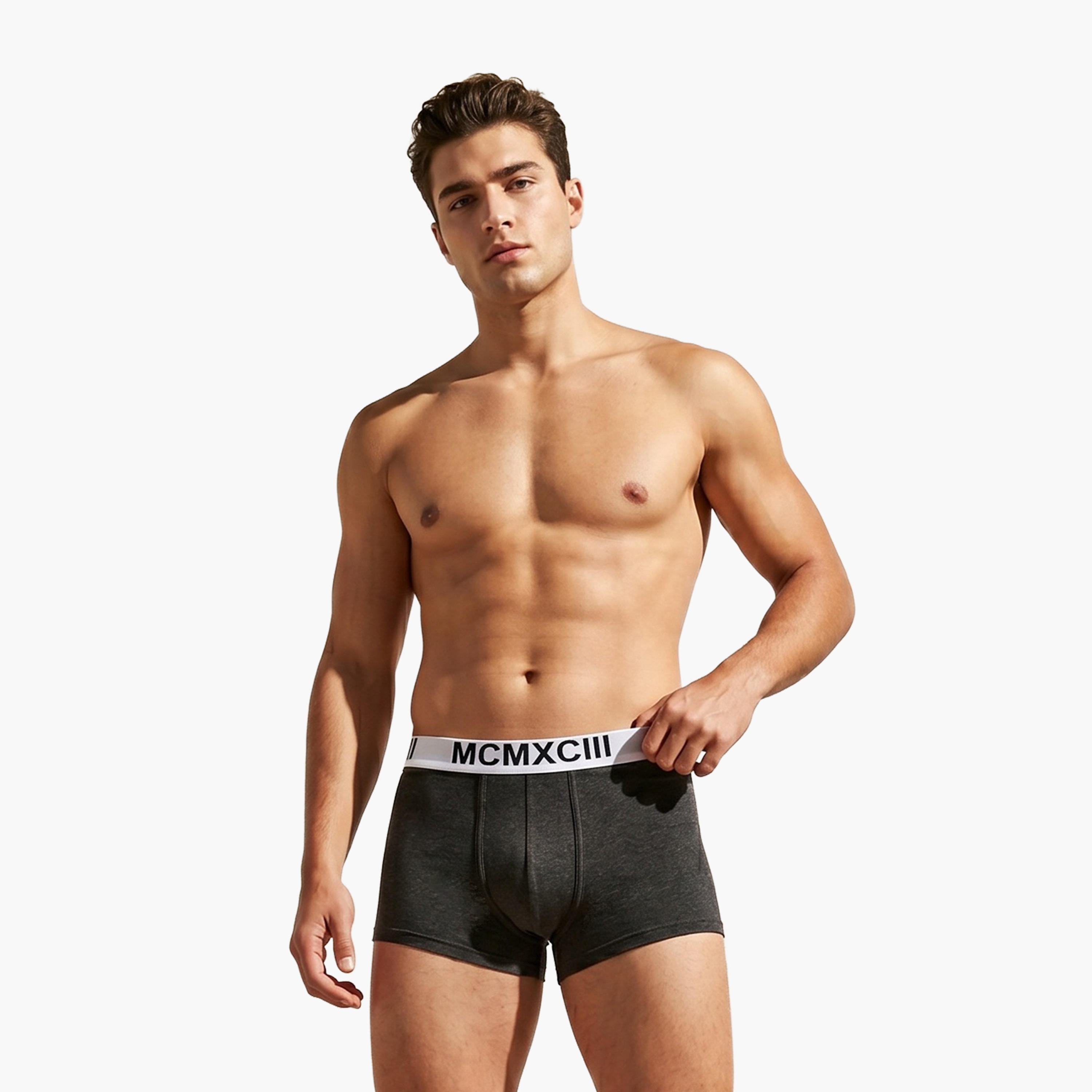 طقم سراويل ترانك 3 قطع بخصر مطّاطي وحماية من البكتيريا-men-clothing-innerwear-underwear-image-2