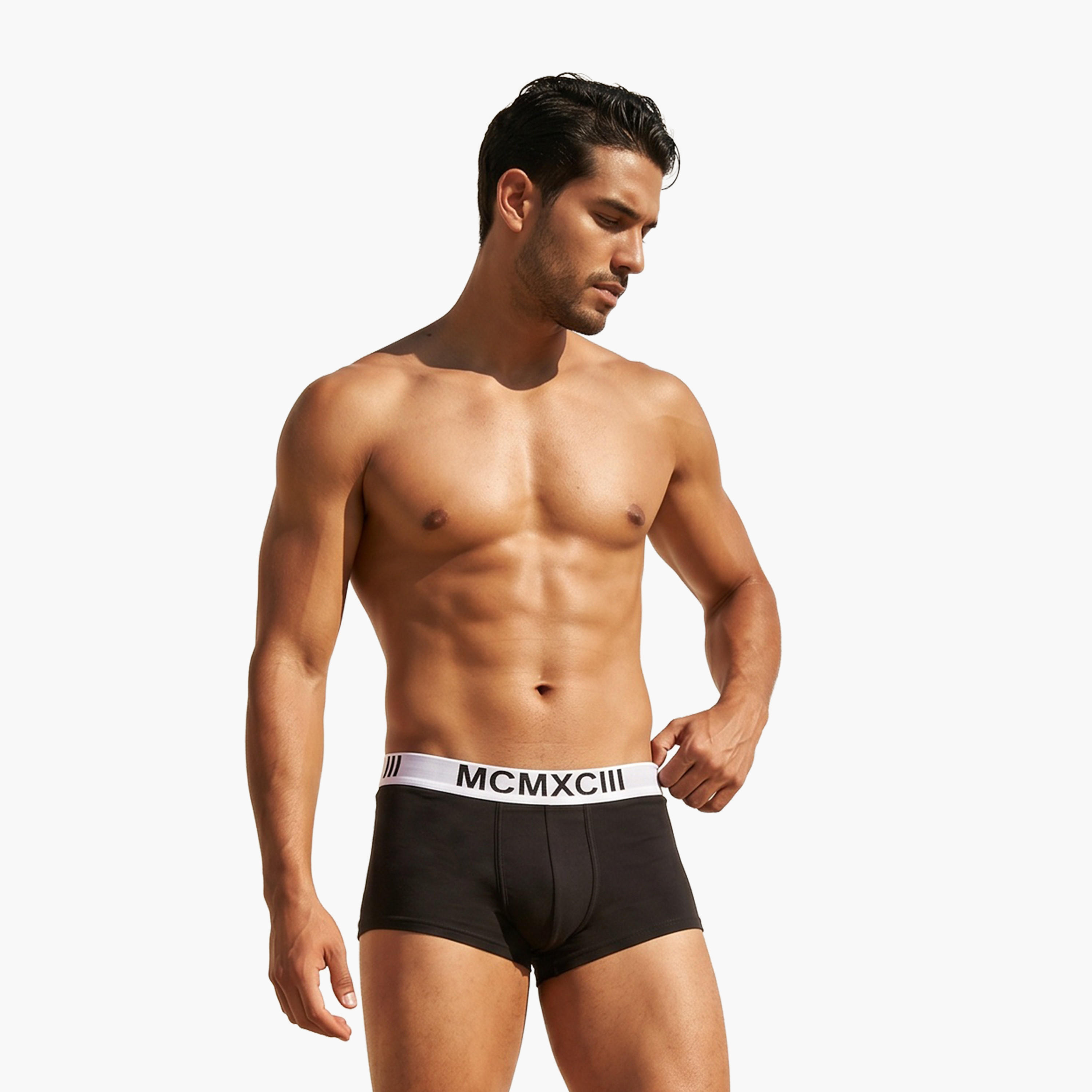 طقم سراويل ترانك 3 قطع بخصر مطّاطي وحماية من البكتيريا-men-clothing-innerwear-underwear-image-4