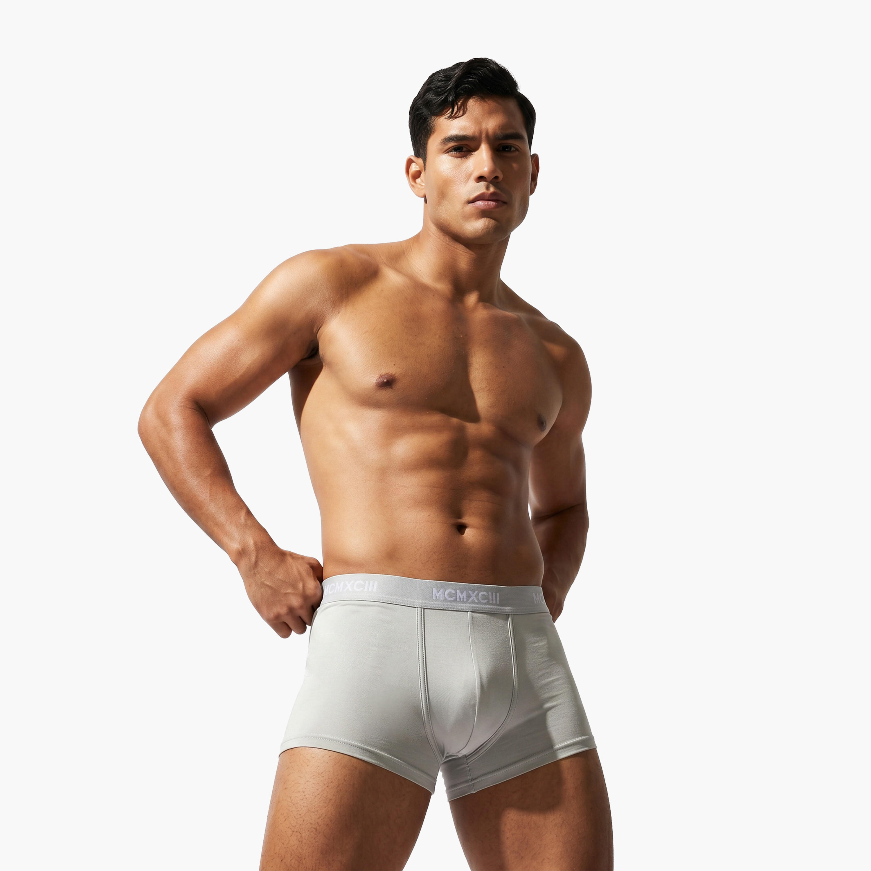 Set of 3 - Trunks with Elasticated Waistband and Antibacterial Protection-men-clothing-innerwear-underwear-image-2