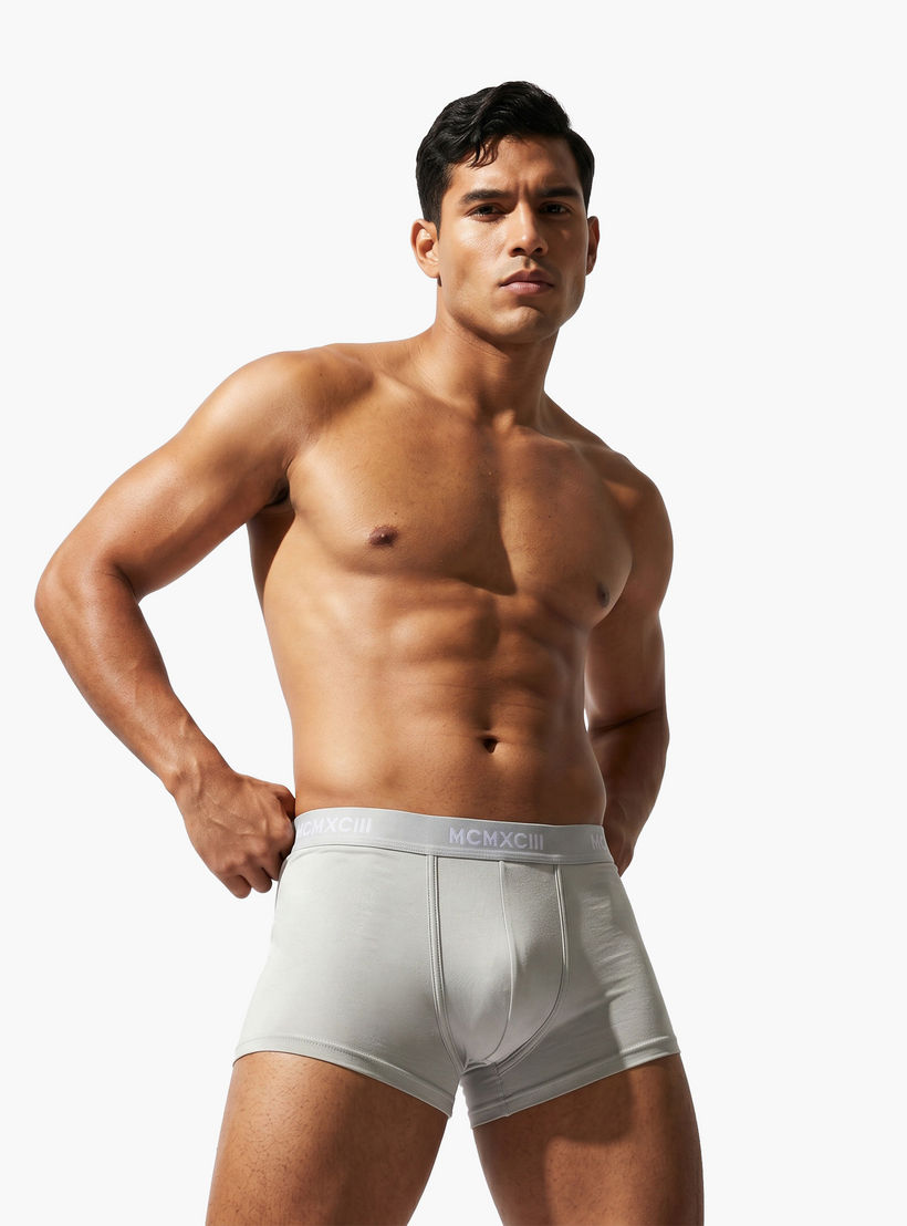 Set of 3 - Trunks with Elasticated Waistband and Antibacterial Protection-men-clothing-innerwear-underwear-image-2