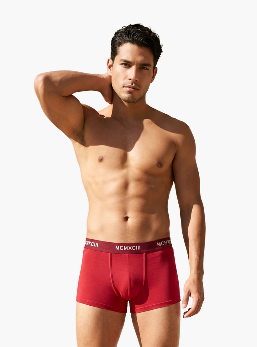 Set of 3 - Trunks with Elasticated Waistband and Antibacterial Protection-men-clothing-innerwear-underwear-image-3
