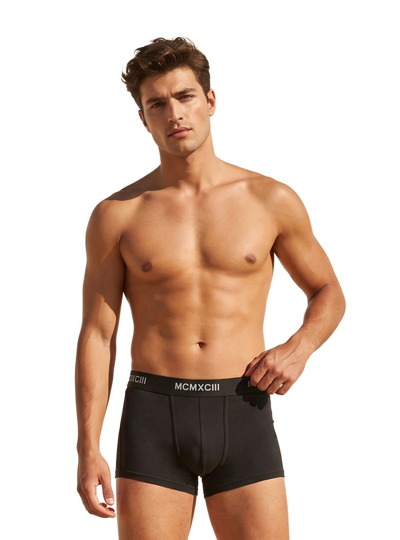 Set of 3 - Trunks with Elasticated Waistband and Antibacterial Protection-men-clothing-innerwear-underwear-image-4