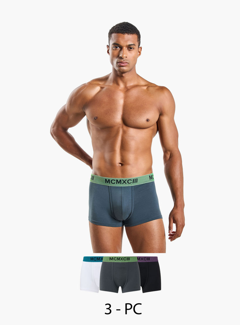 طقم سراويل ترانك 3 قطع بخصر مطّاطي وحماية من البكتيريا-men-clothing-innerwear-underwear-image-1