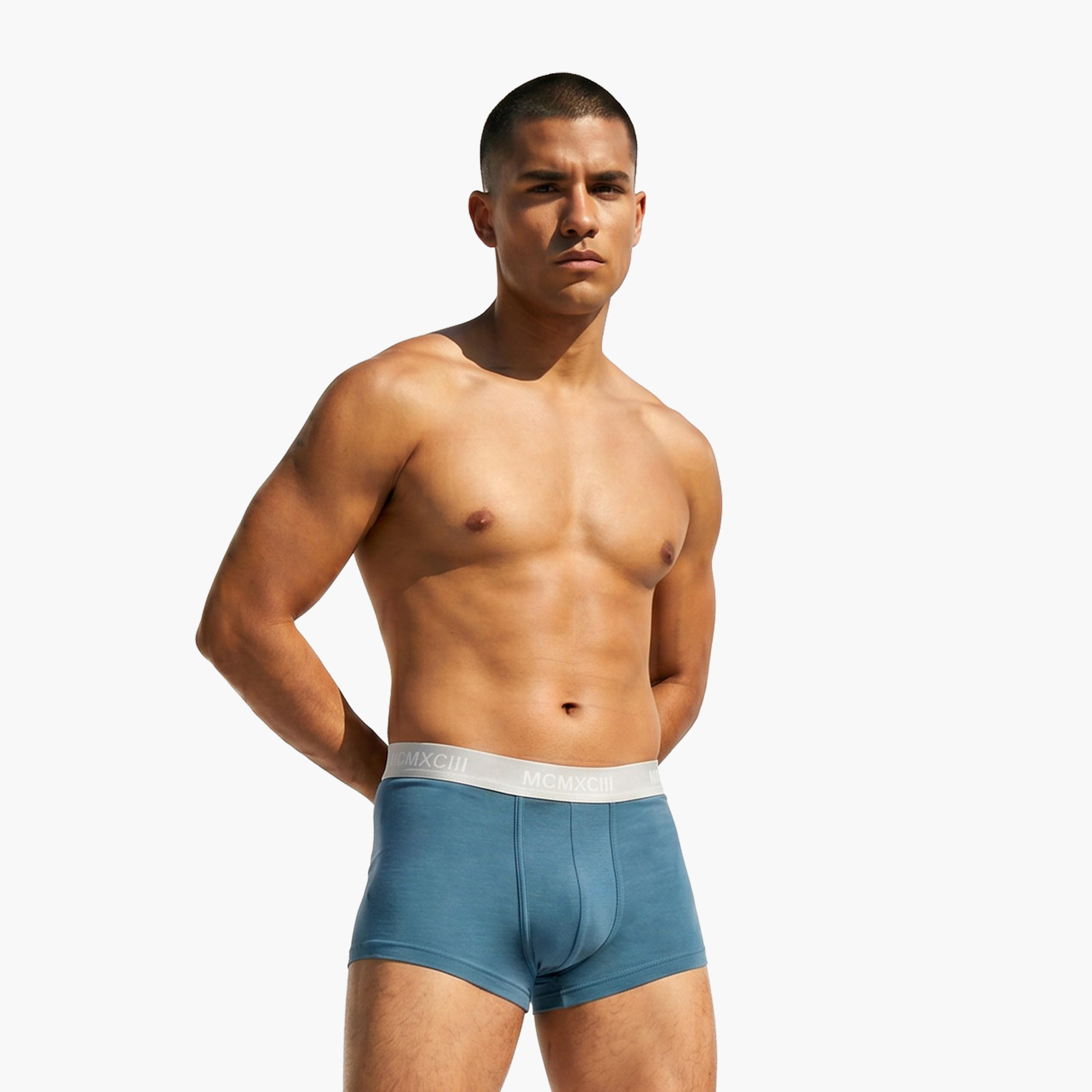 طقم سراويل ترانك 3 قطع بخصر مطّاطي وحماية من البكتيريا-men-clothing-innerwear-underwear-image-2