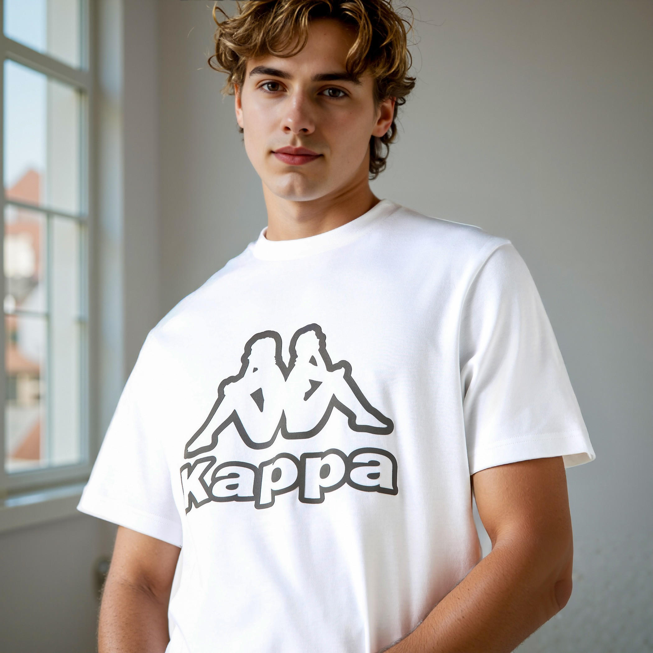 تيشيرت بقصّة عادية وياقة ضيّقة وأكمام قصيرة وطبعات من كابا-men-clothing-tshirtsandpolos-tshirts-image-8