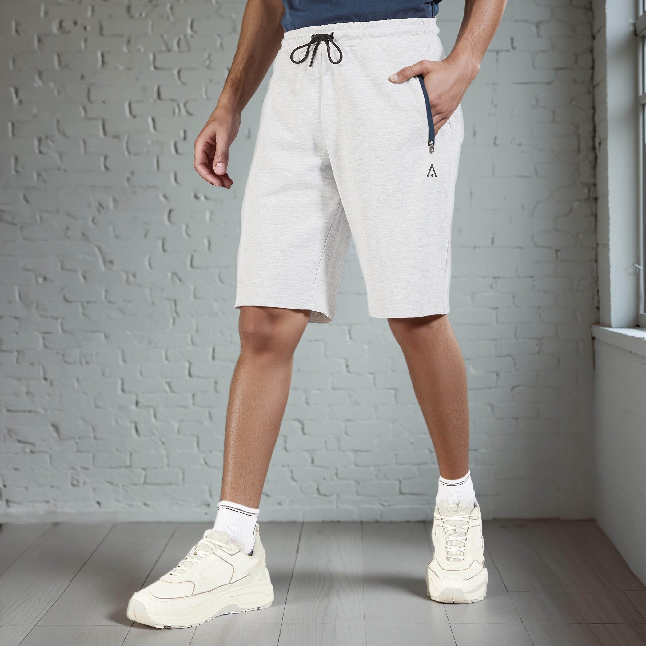 Shorts with Drawstring Closure and Zip Pockets-men-clothing-sportswearandactivewear-bottoms-image-1