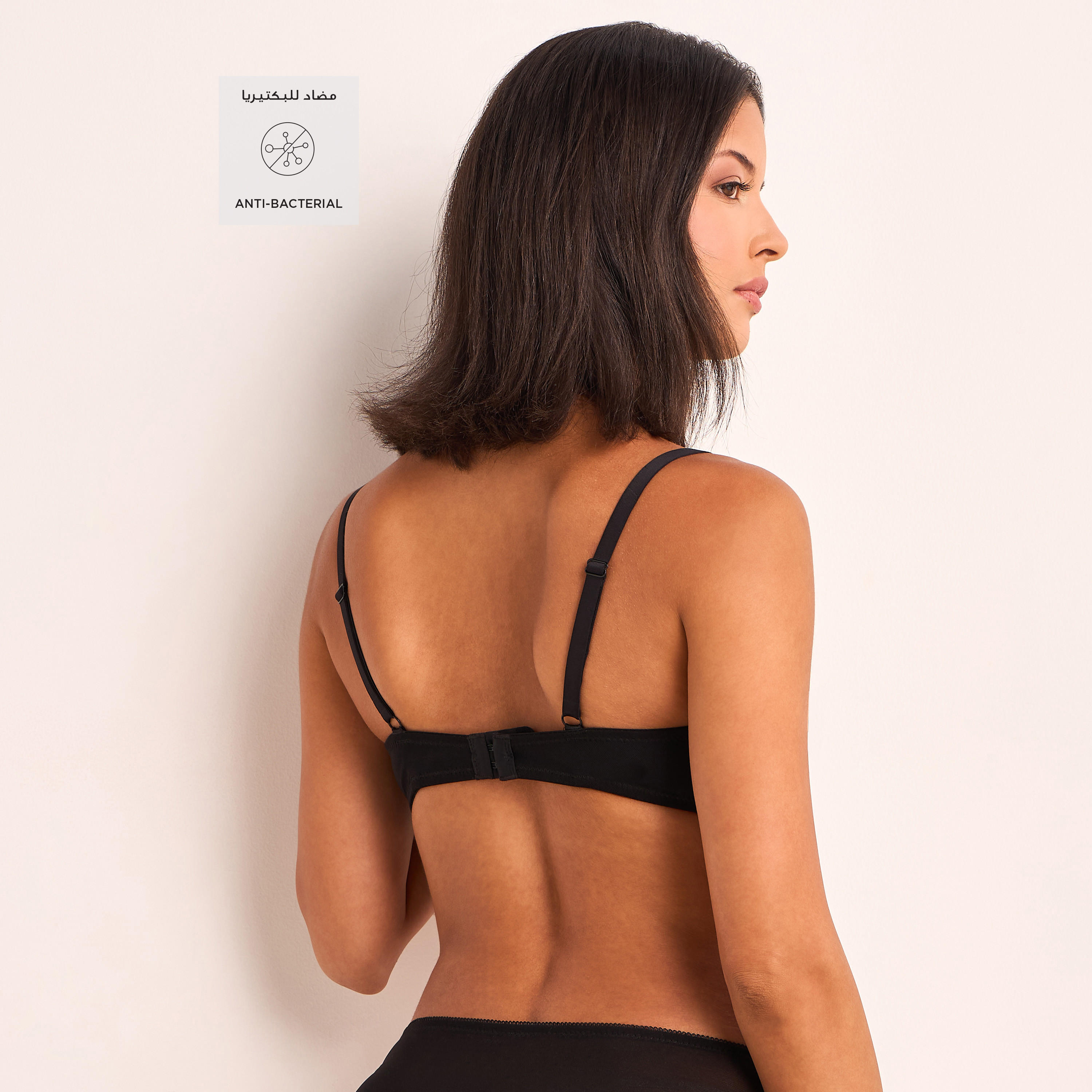Splash Intimates Flock Mesh Demi Bra with Antibacterial Protection-women-clothing-lingerie-bras-image-3