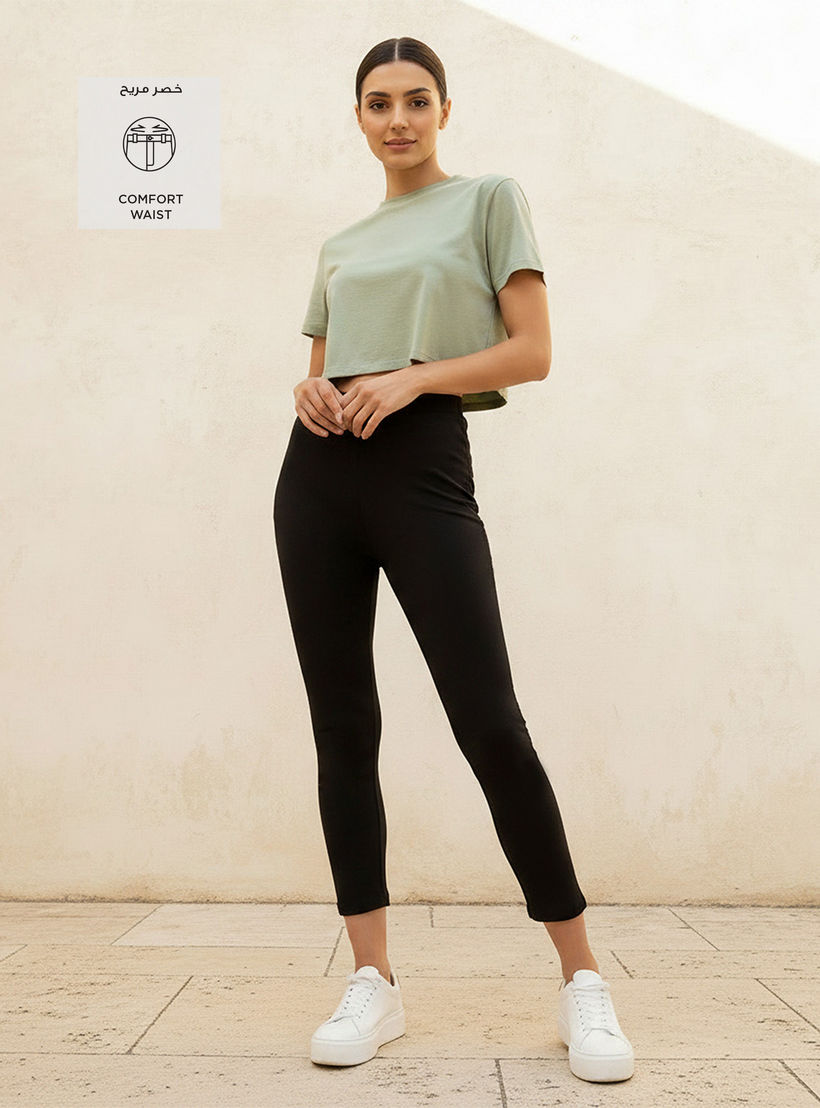 High Waist Cropped UltraStretch Cotton Leggings with FlexiComfort Waist-PROMO_SP_KSA_3_BUY2FORSAR49_130625-image-3