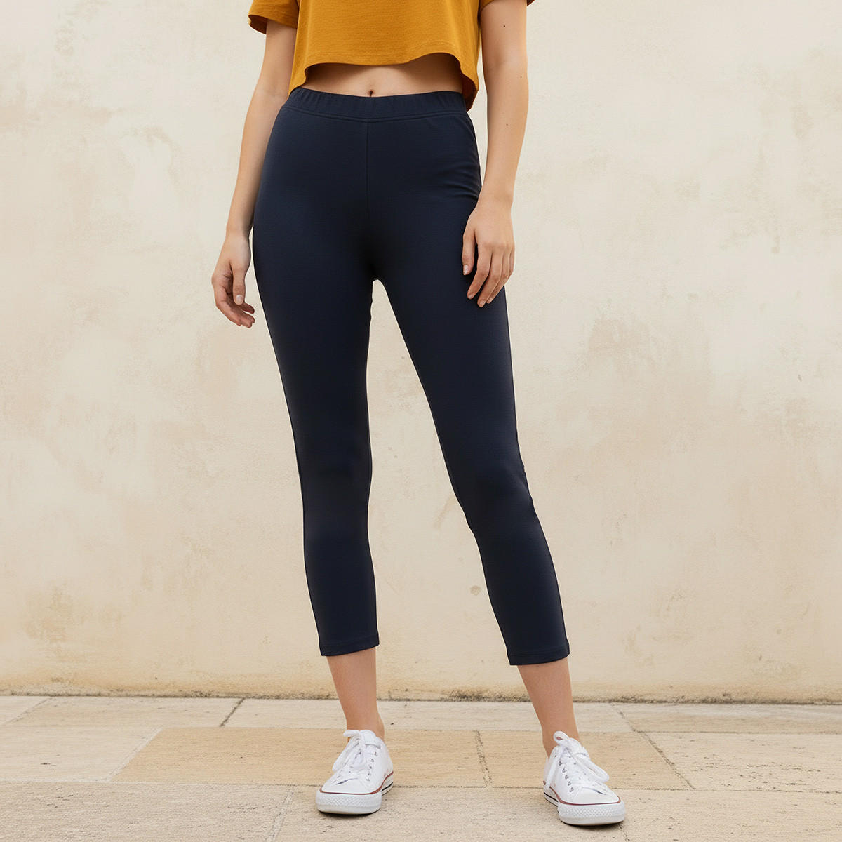 High Waist Cropped UltraStretch Cotton Leggings with FlexiComfort Waist-PROMO_SP_KSA_3_BUY2FORSAR49_130625-image-1