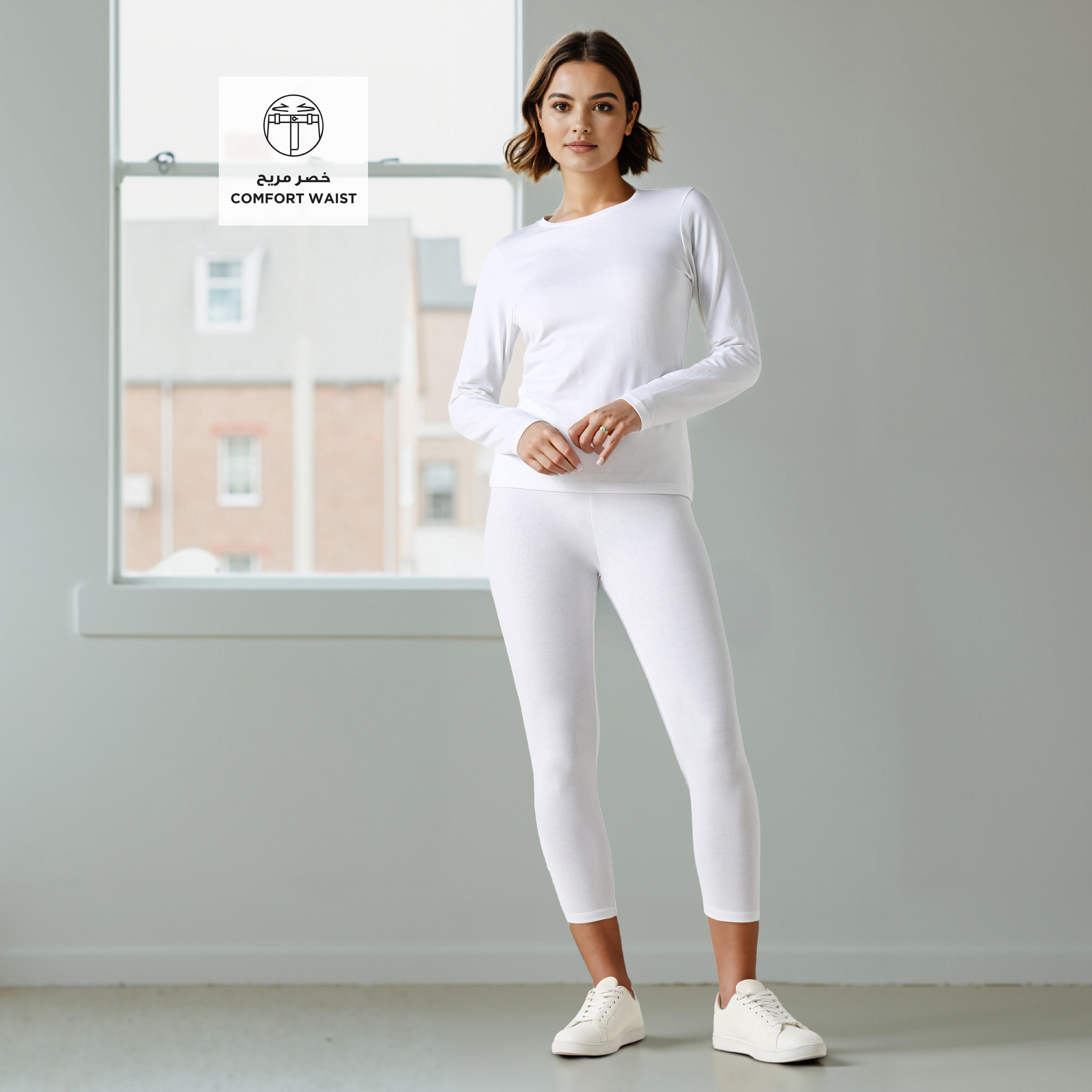 High Waist Cropped UltraStretch Cotton Leggings with FlexiComfort Waist-women-clothing-bottoms-leggings-image-2