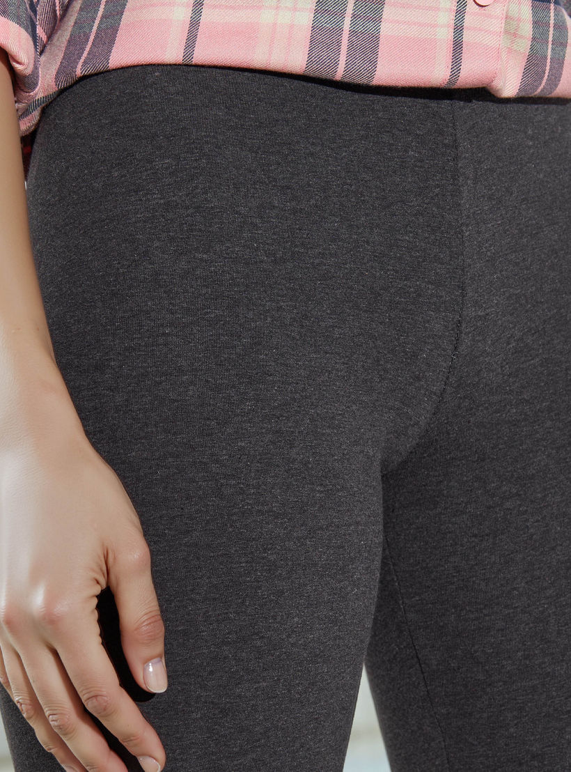 ليقنز قطني فائق التمدد بخصر عالي وطول كامل مع حزام خصر مرن ومريح-women-clothing-bottoms-leggings-image-4