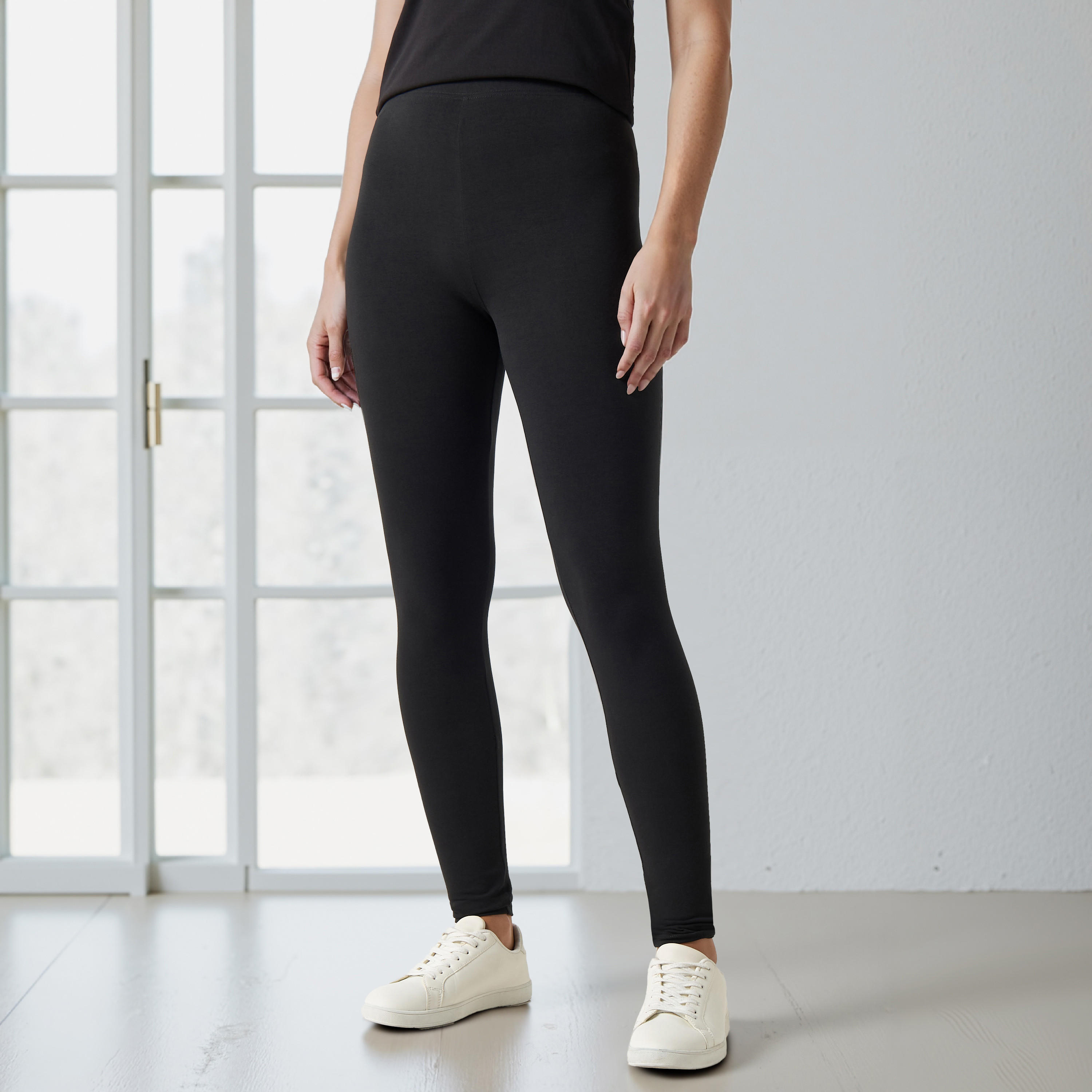 High Waist Full Length UltraStretch Cotton Leggings with FlexiComfort Waist-women-clothing-bottoms-leggings-image-1