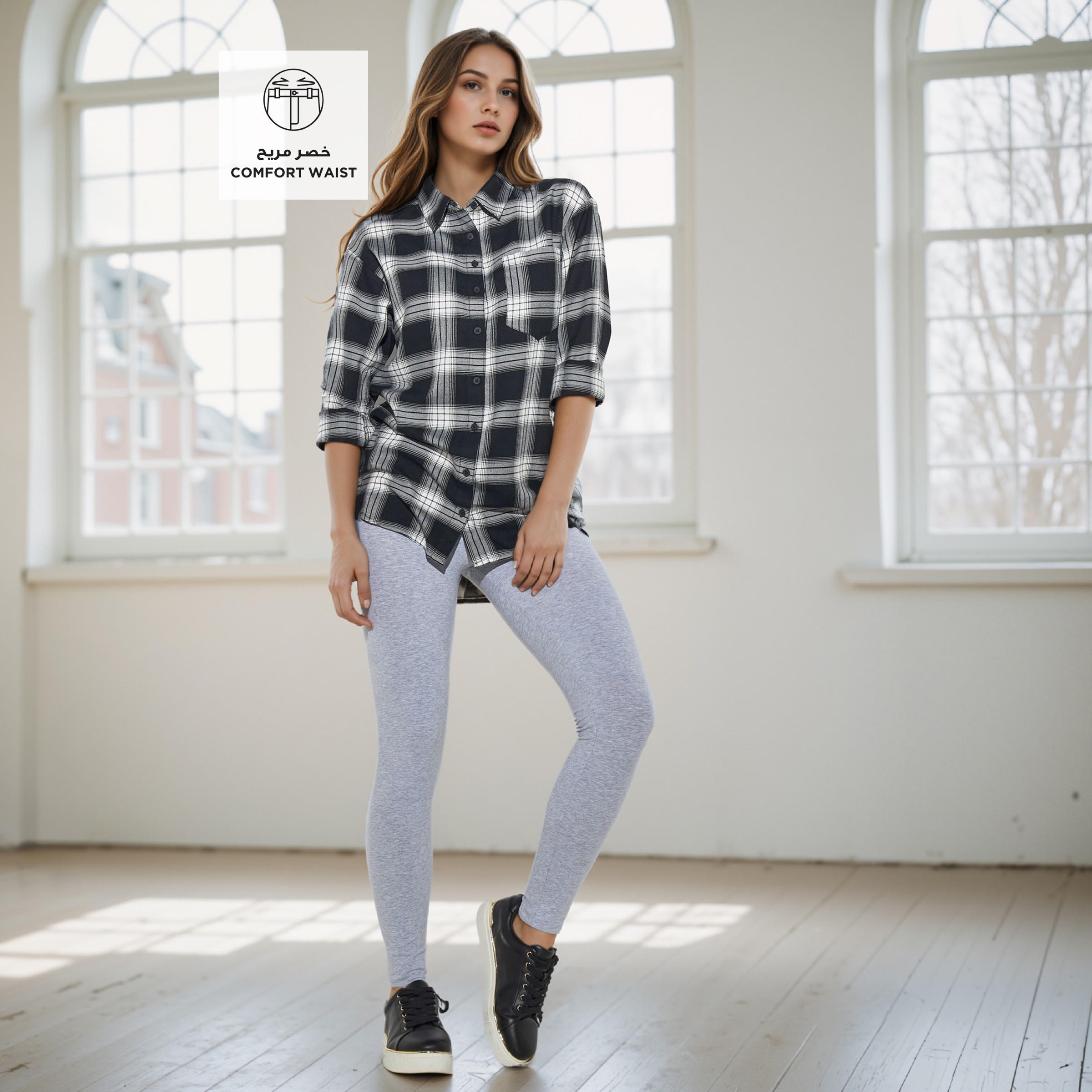 High Waist Full Length UltraStretch Cotton Leggings with FlexiComfort Waist-women-clothing-bottoms-leggings-image-2