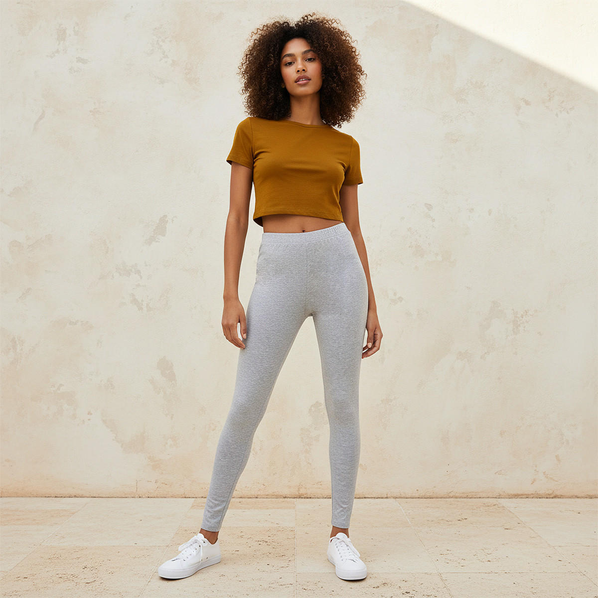 Splash Basics High Waist Full Length UltraStretch Cotton Leggings with Elasticated Waist-women-clothing-leggings-image-3