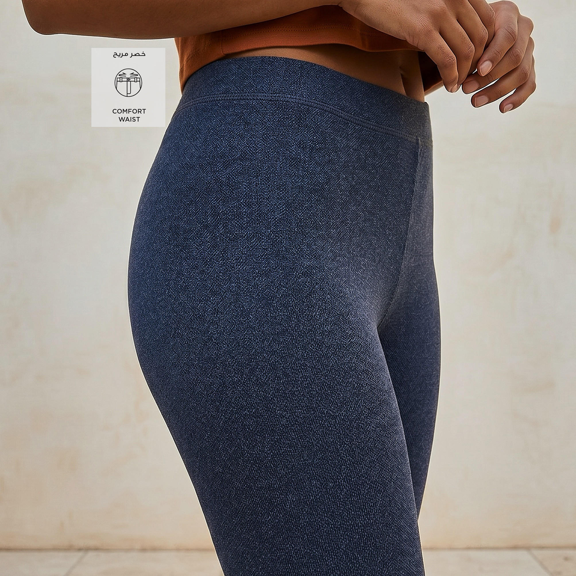 Splash Basics High Waist Full Length UltraStretch Cotton Leggings with Elasticated Waist-women-clothing-leggings-image-2