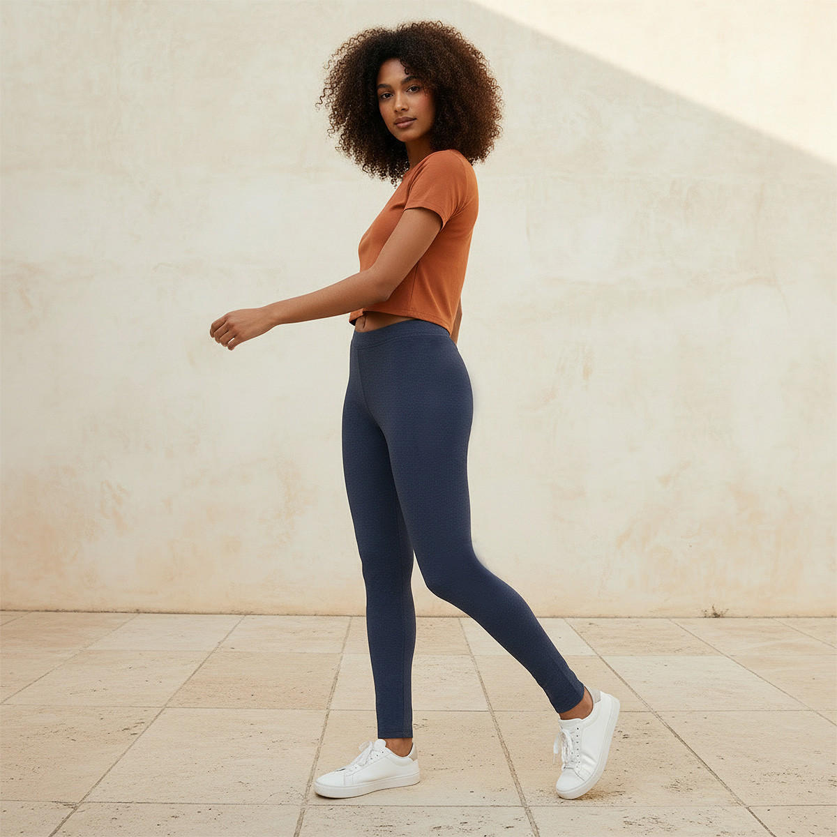 Splash Basics High Waist Full Length UltraStretch Cotton Leggings with Elasticated Waist-women-clothing-leggings-image-6