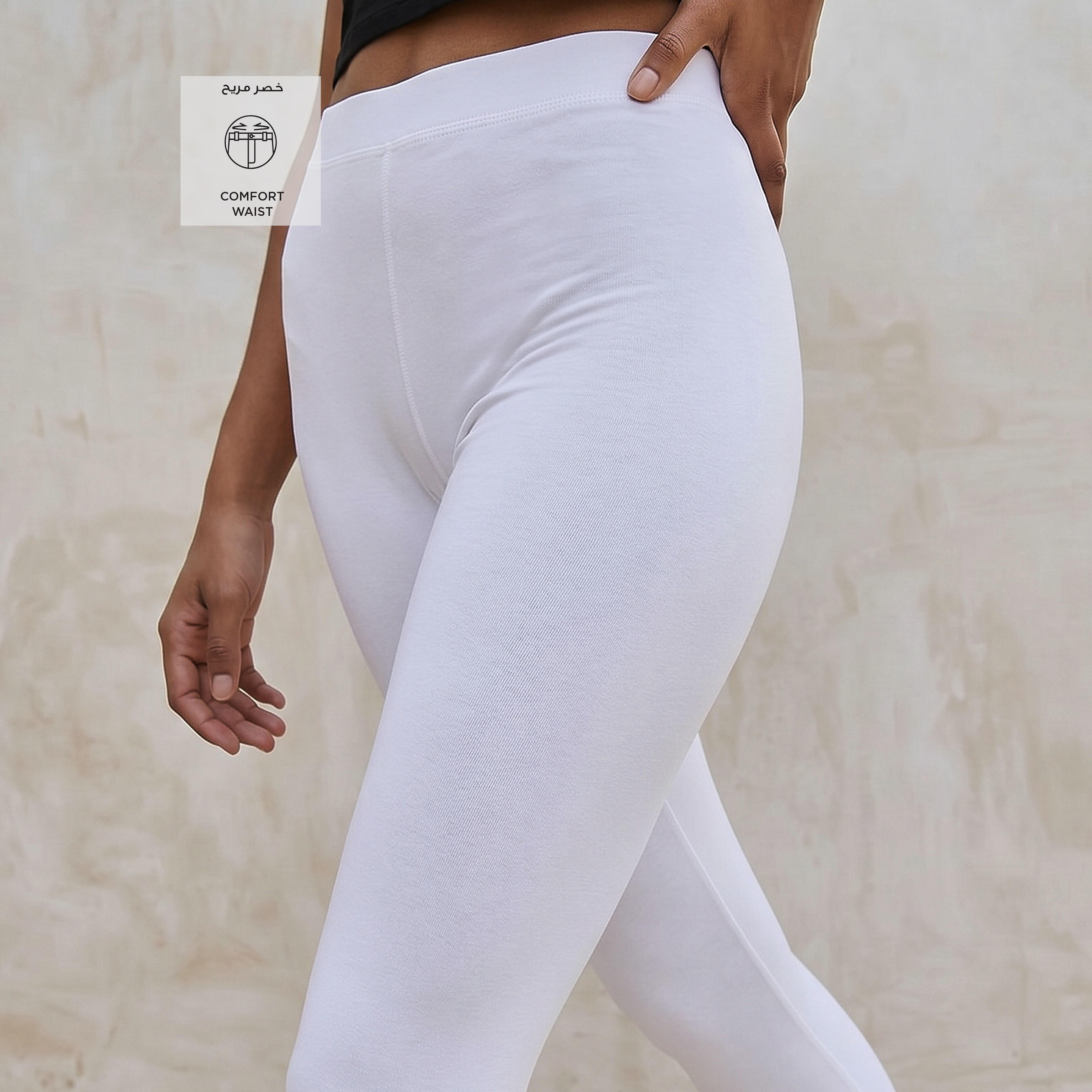 Splash Basics High Waist Full Length UltraStretch Cotton Leggings with Elasticated Waist-women-clothing-leggings-image-2