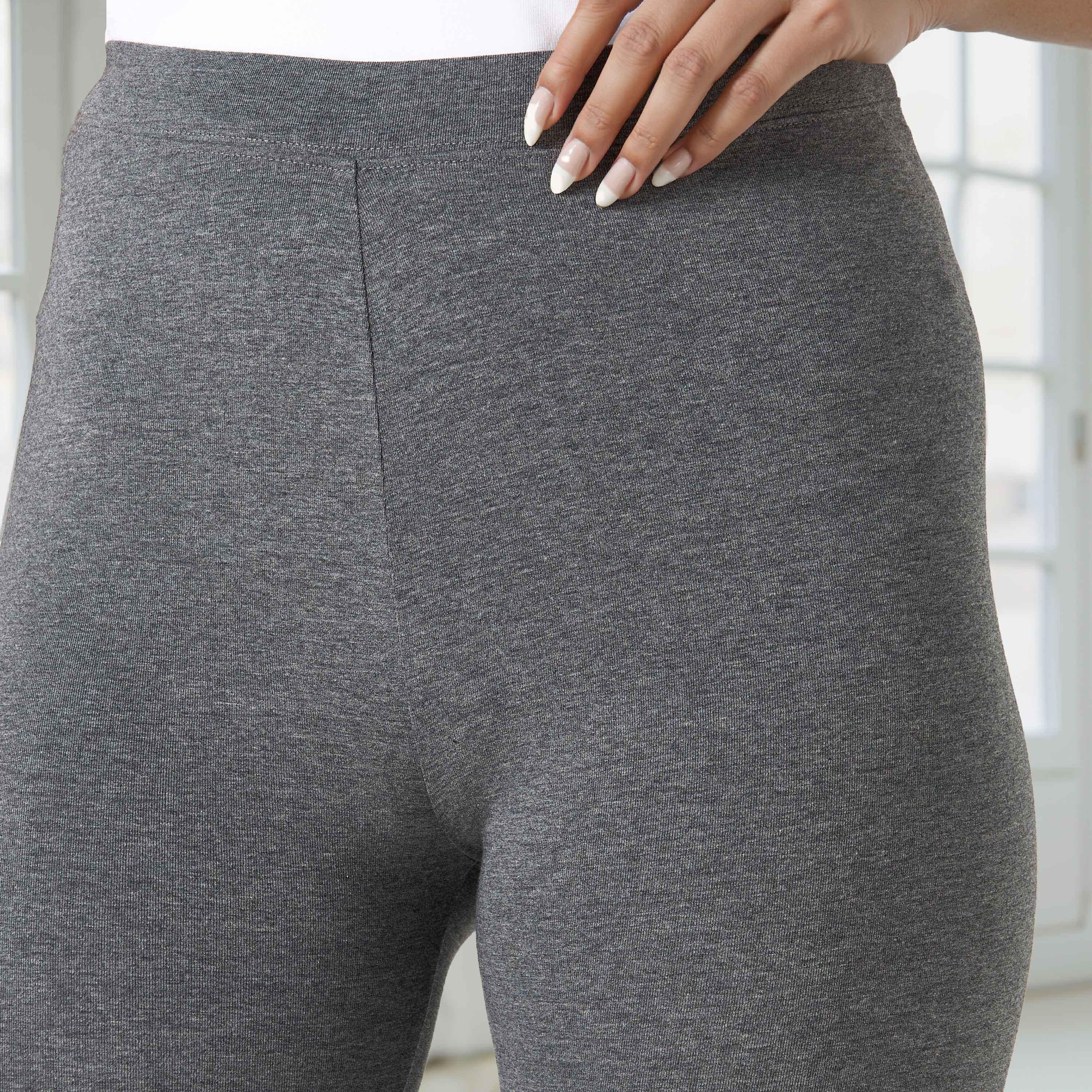 ليقنز قطني فائق التمدد بخصر عالي وطول كامل مع حزام خصر مرن ومريح-women-clothing-bottoms-leggings-image-4