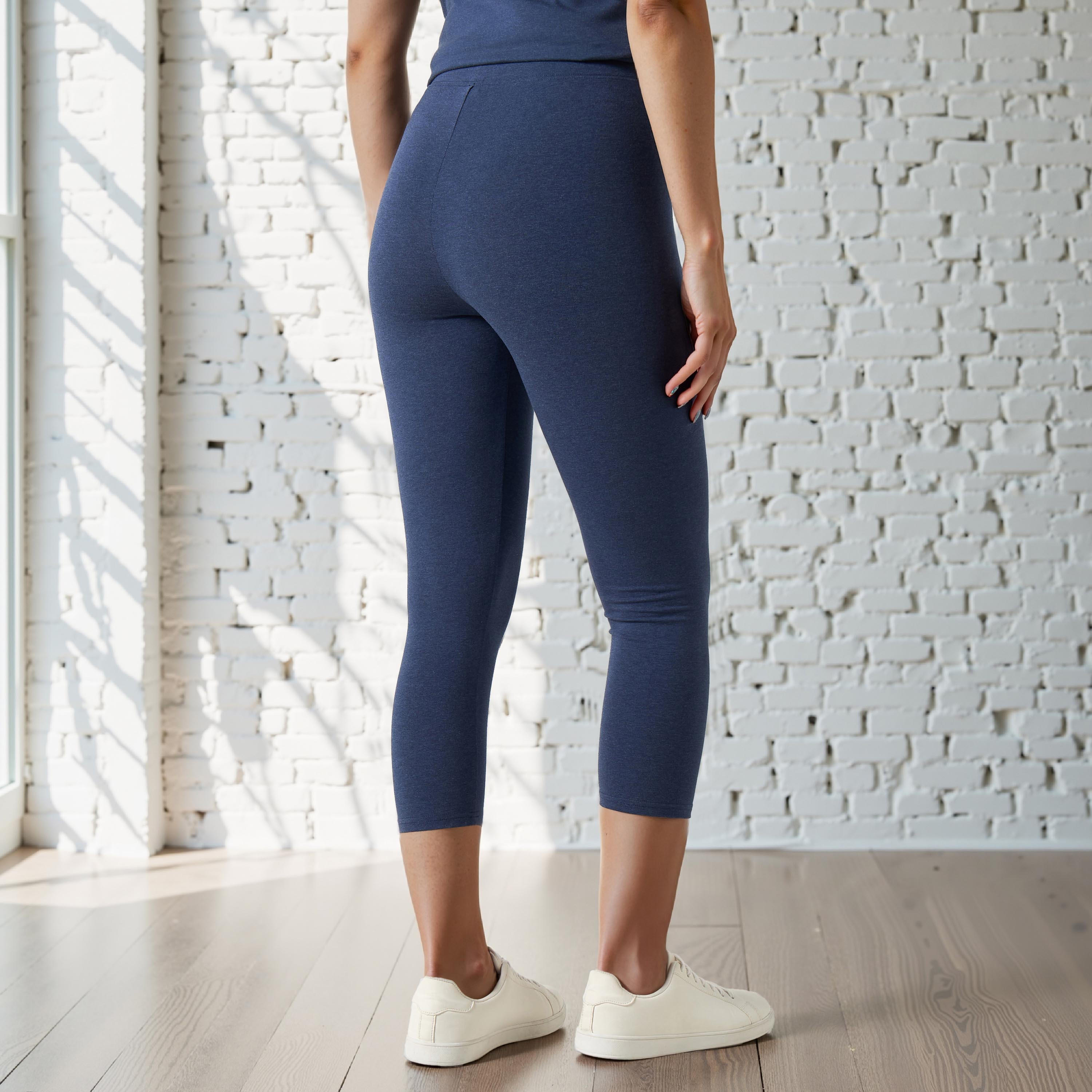 ليقنز قطني قصير فائق التمدد بخصر عالي مرن ومريح-women-clothing-bottoms-leggings-image-3