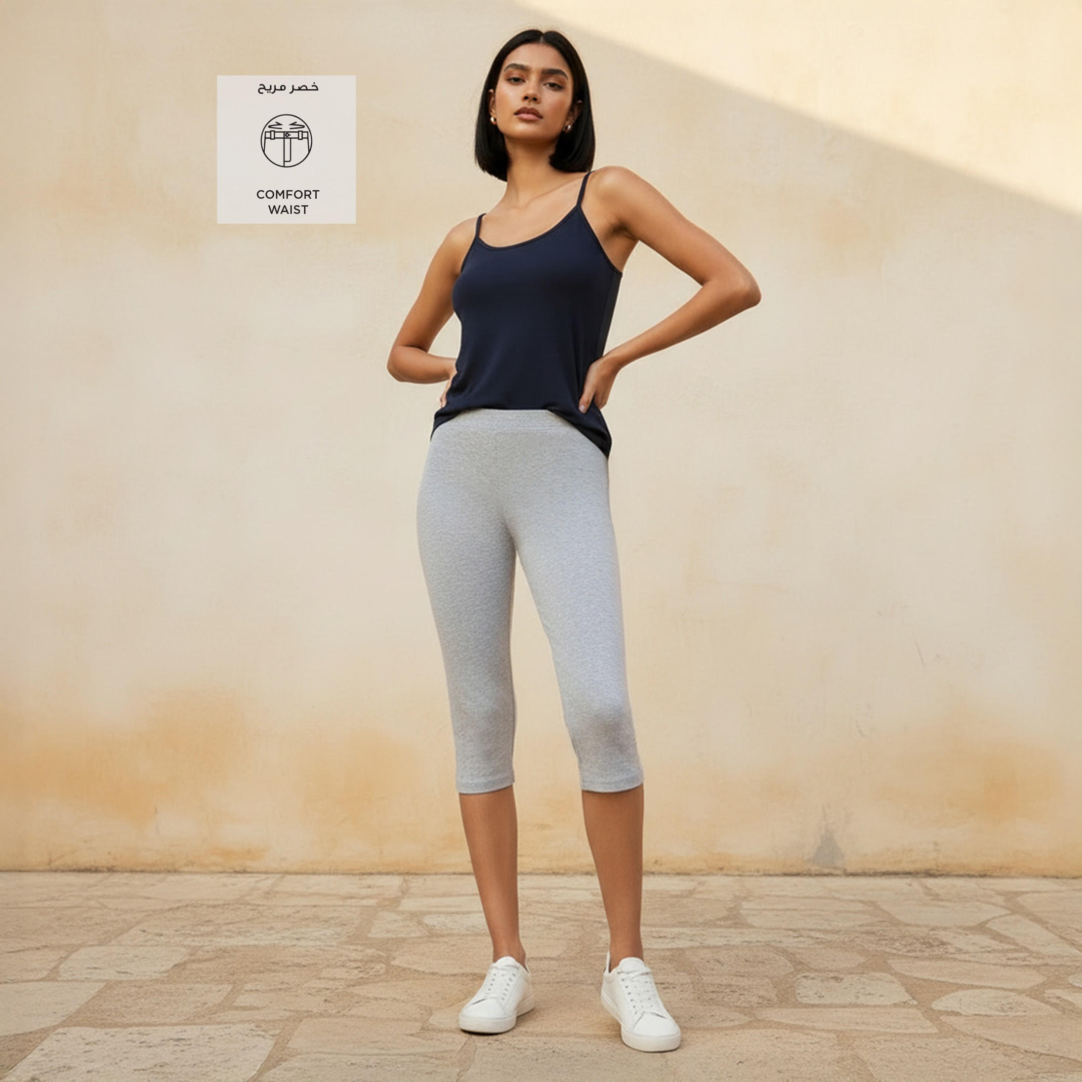 Splash Basics High Waist UltraStretch Cycling Shorts with Elasticated Waist-women-clothing-leggings-image-3