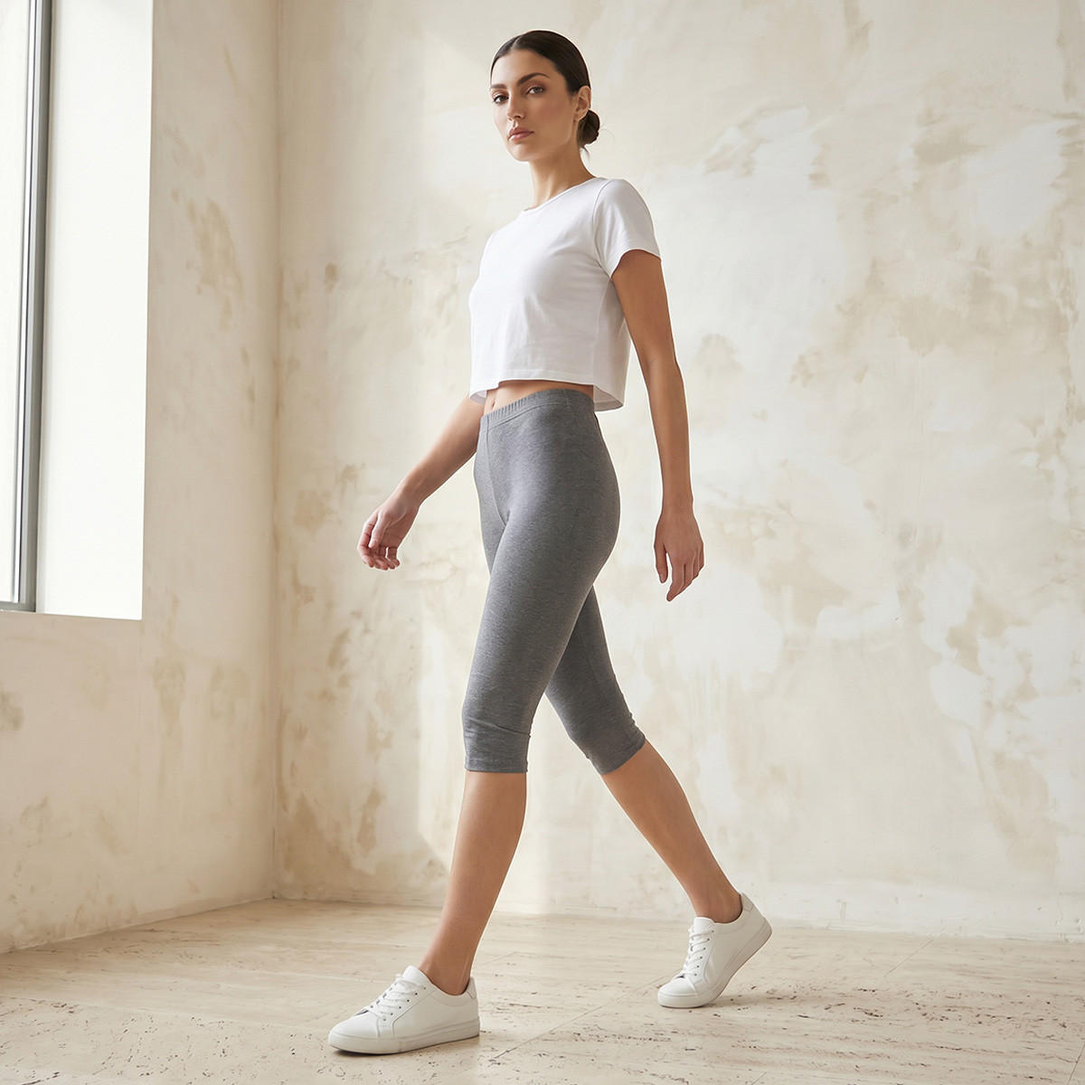 Splash Basics High Waist UltraStretch Cycling Shorts with Elasticated Waist-PROMO_SP_KSA_3_BUY2FORSAR49_130625-image-2