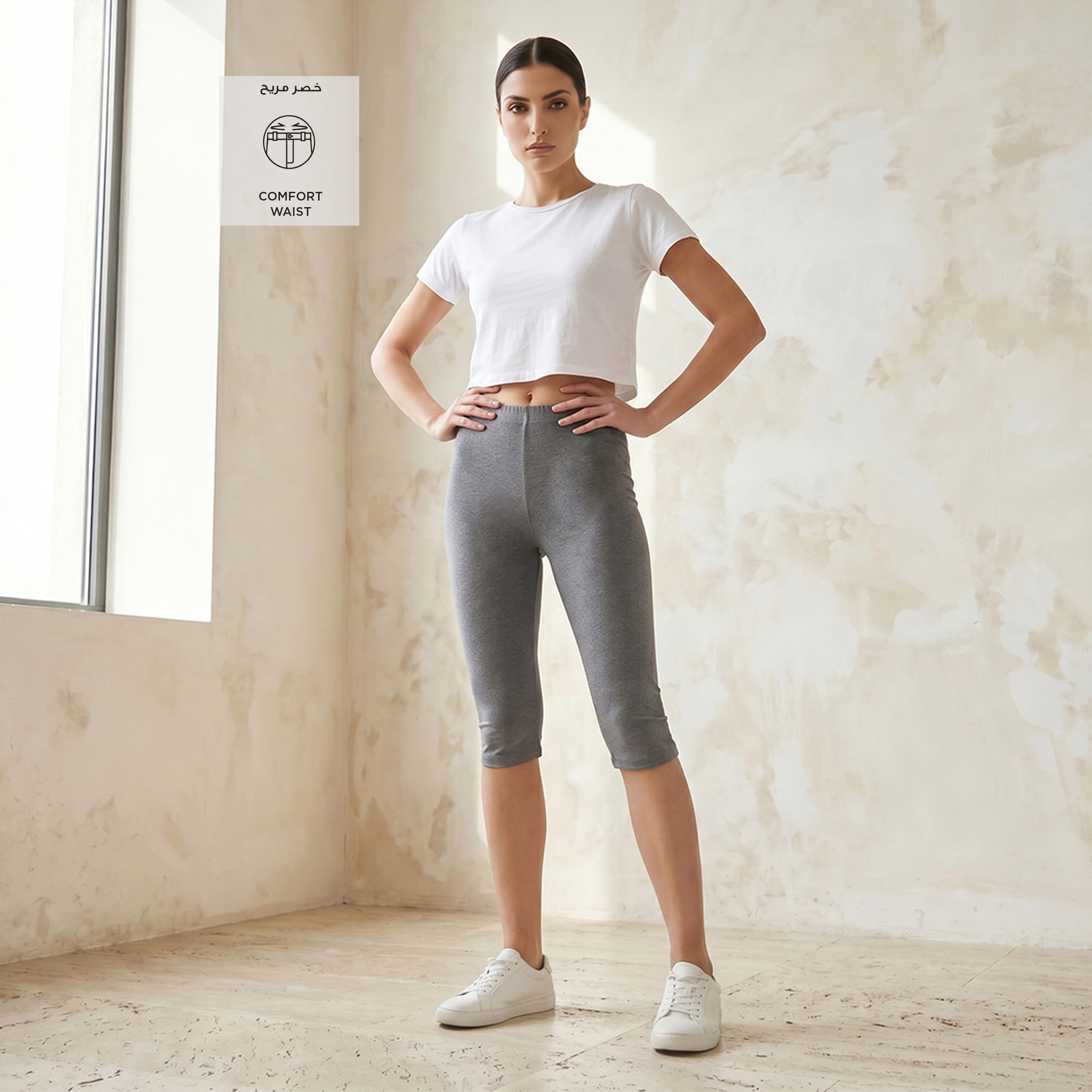 Splash Basics High Waist UltraStretch Cycling Shorts with Elasticated Waist-PROMO_SP_KSA_3_BUY2FORSAR49_130625-image-3