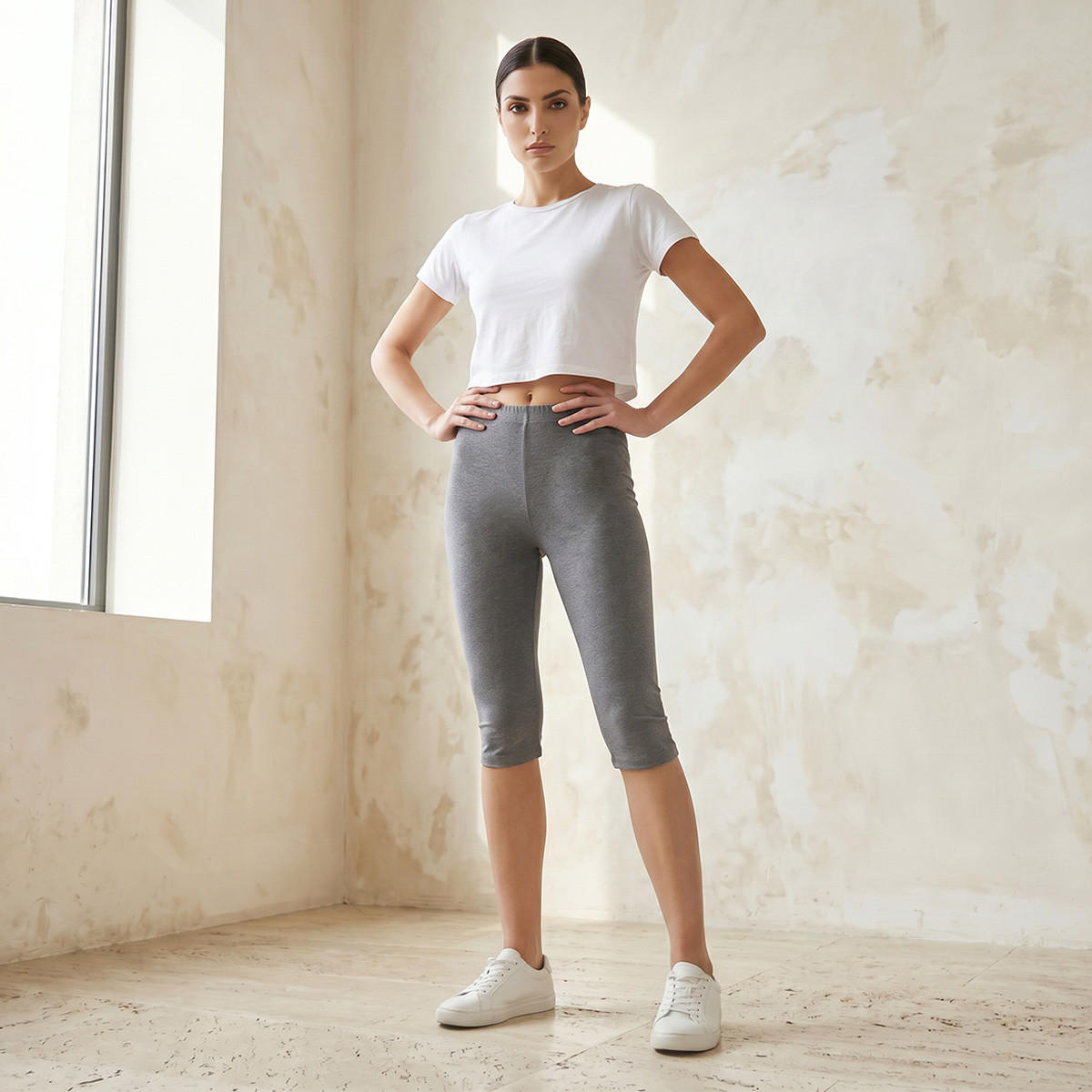 Splash Basics High Waist UltraStretch Cycling Shorts with Elasticated Waist-PROMO_SP_KSA_3_BUY2FORSAR49_130625-image-6