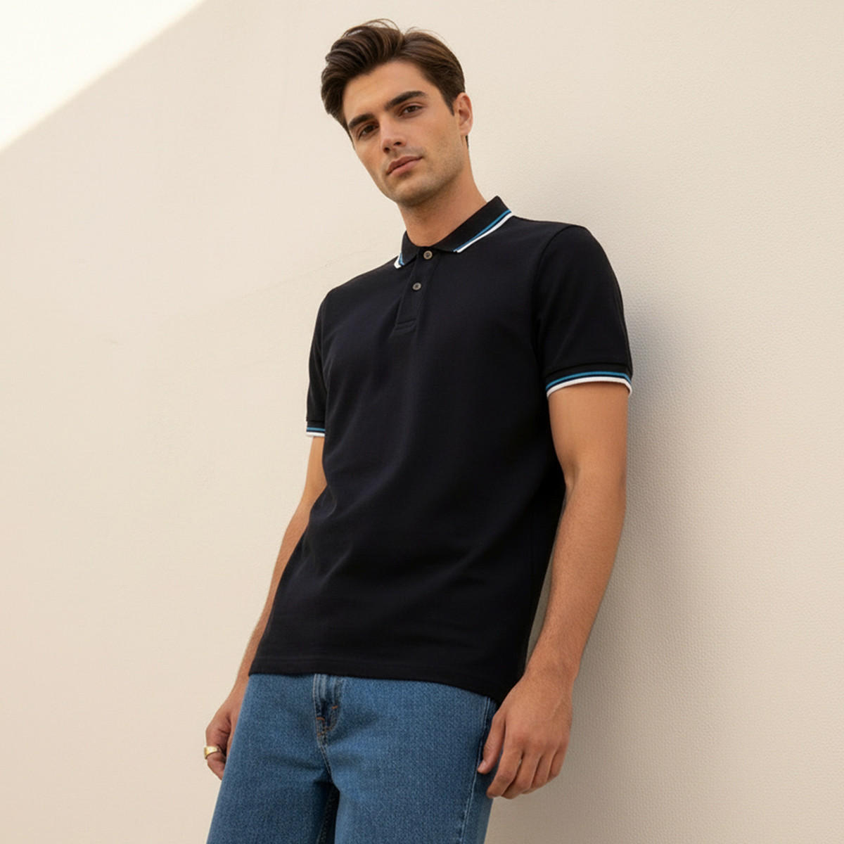 تيشيرت بولو للرجال بأكمام قصيرة-men-clothing-tshirtsandpolos-polos-image-1