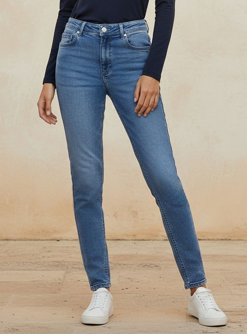 Mid-Rise Skinny Fit Jeans -women-clothing-bottoms-jeans-image-1