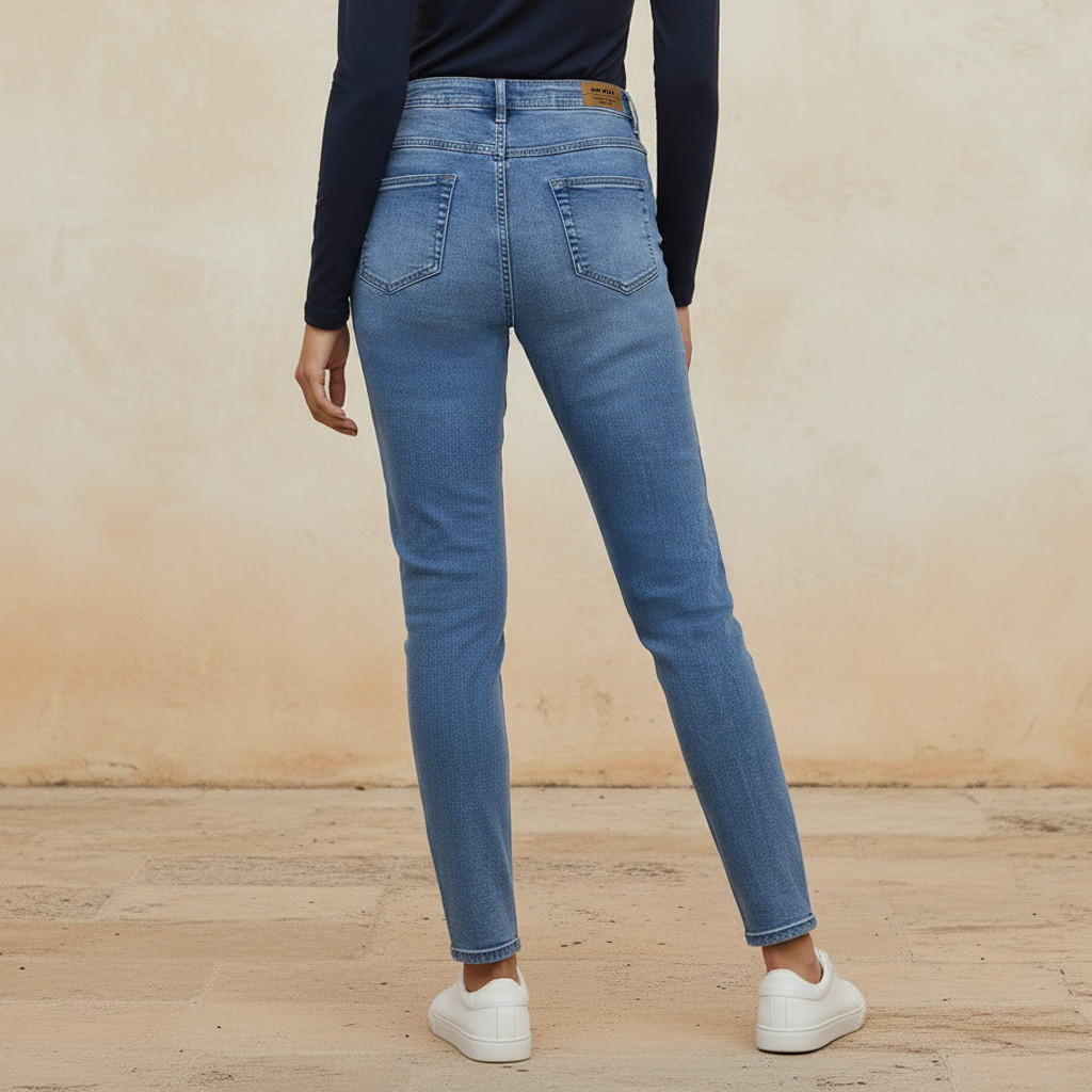 بنطلون جينز بقصة ضيقة وخصر متوسط-women-clothing-bottoms-jeans-image-4