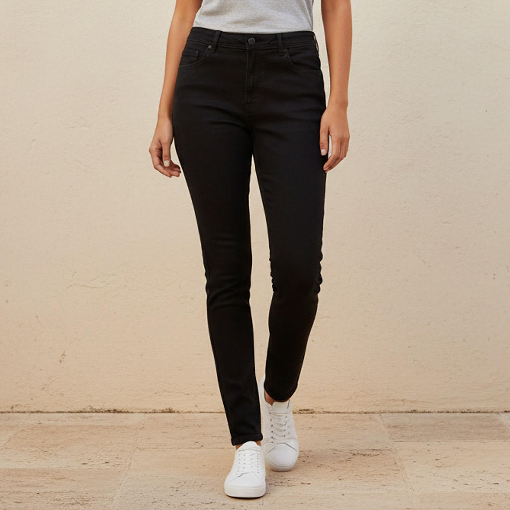 بنطلون جينز بقصة ضيقة وخصر متوسط-women-clothing-bottoms-jeans-image-1