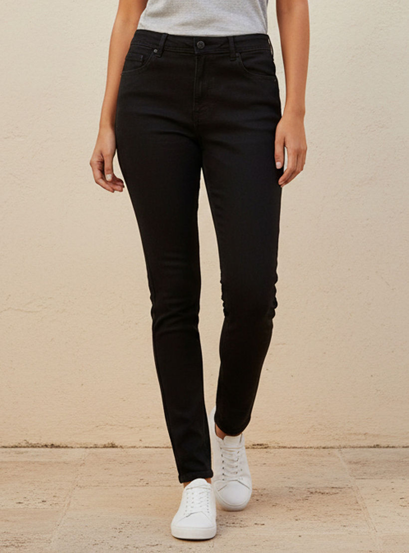 بنطلون جينز بقصة ضيقة وخصر متوسط-women-clothing-bottoms-jeans-image-1