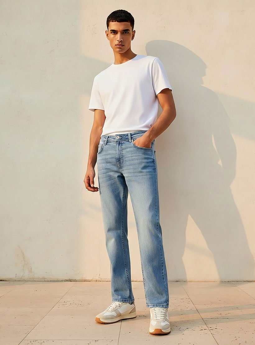 بنطلون جينز رجالي بقصة مستقيمة وخصر عالي-men-clothing-jeans-image-3