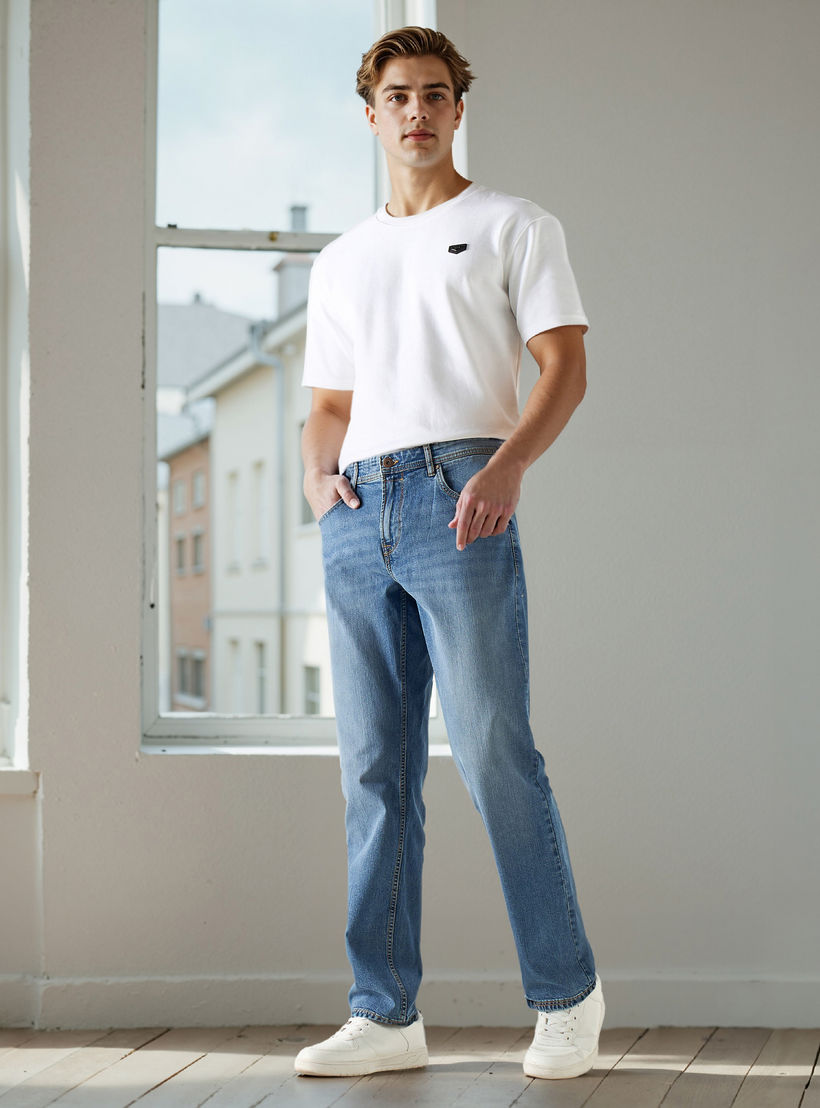 بنطلون جينز رجالي بقصة مستقيمة وخصر عالي-men-clothing-jeans-image-2