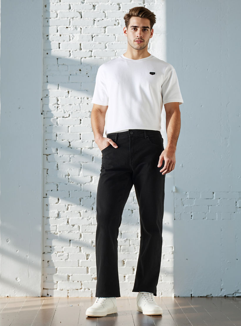 بنطلون جينز رجالي بقصة مستقيمة وخصر عالي-men-clothing-jeans-image-2